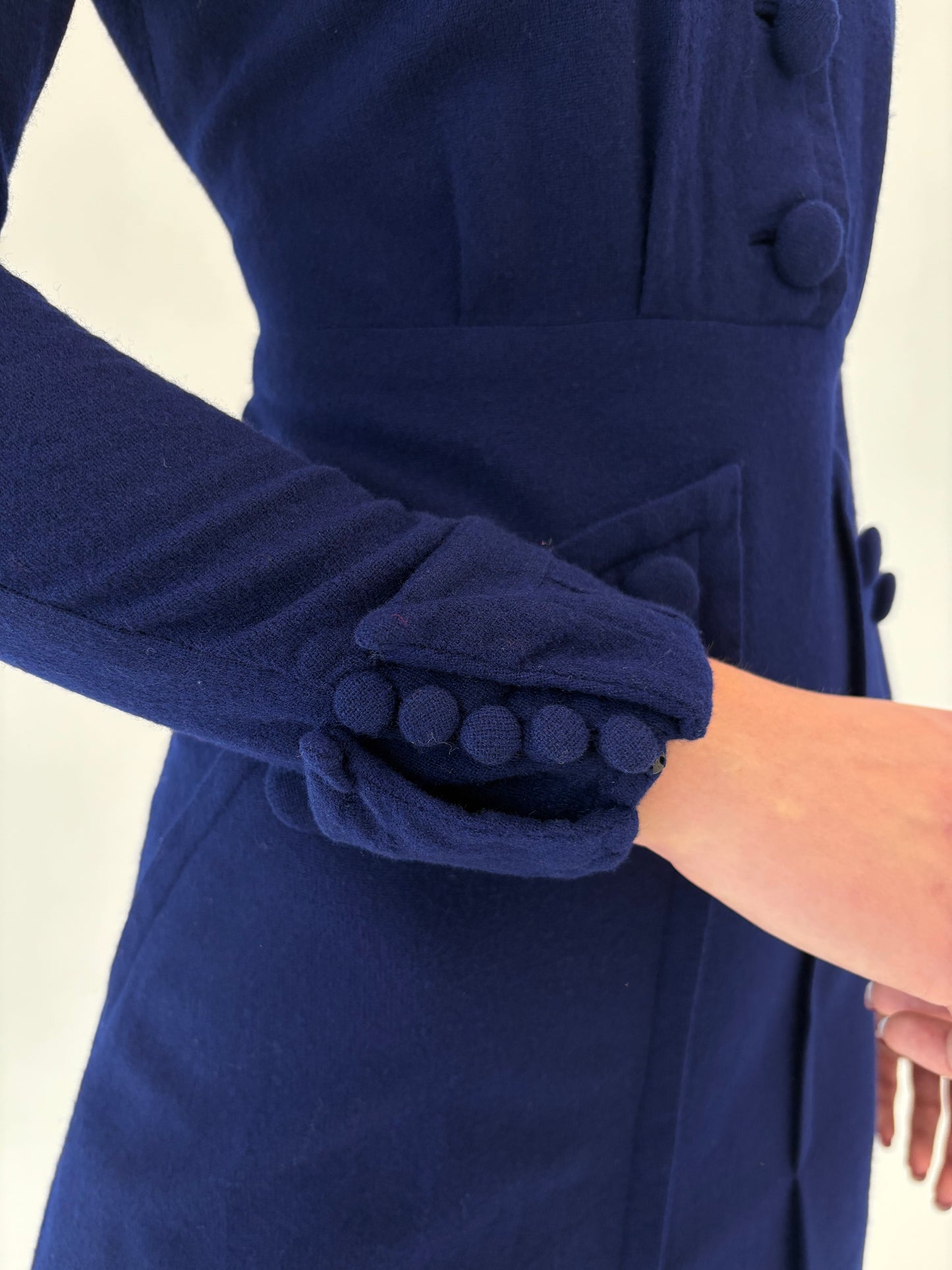 Rochie Old vintage de colecție sfârșit de ani 40 din lana extafina