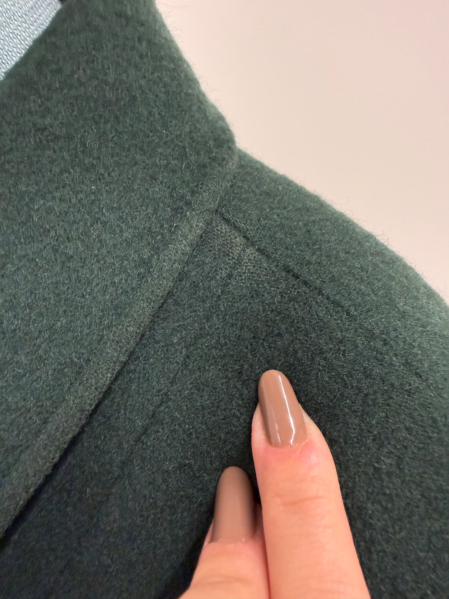 Jacheta vintage de brand luxury plus size Elena Miro din lana plină forest green