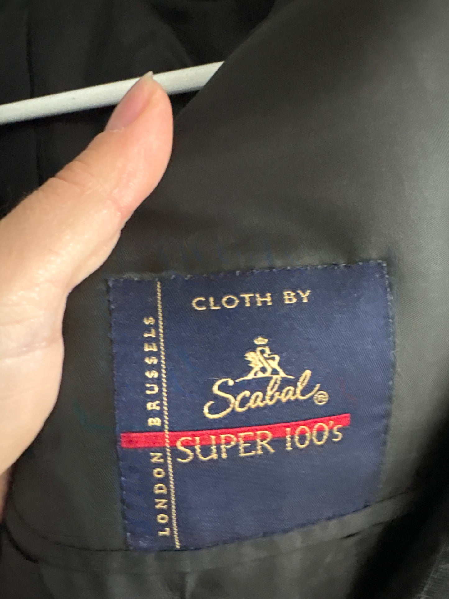 Costum ultra luxury din stofă Scabal couture italian Alta Moda