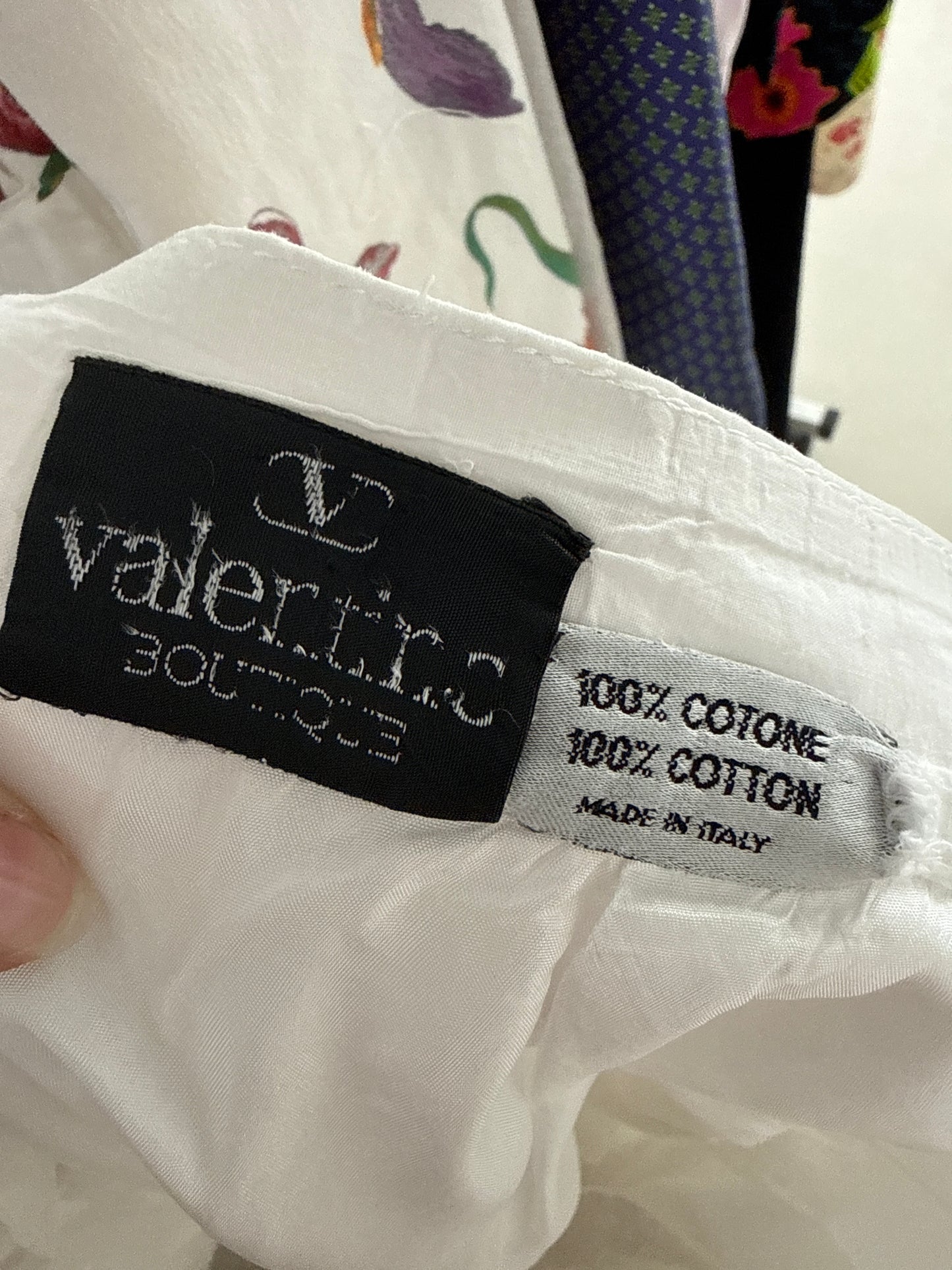 Pantaloni Valentino vintage din poplin excepțional de bumbac cu pense