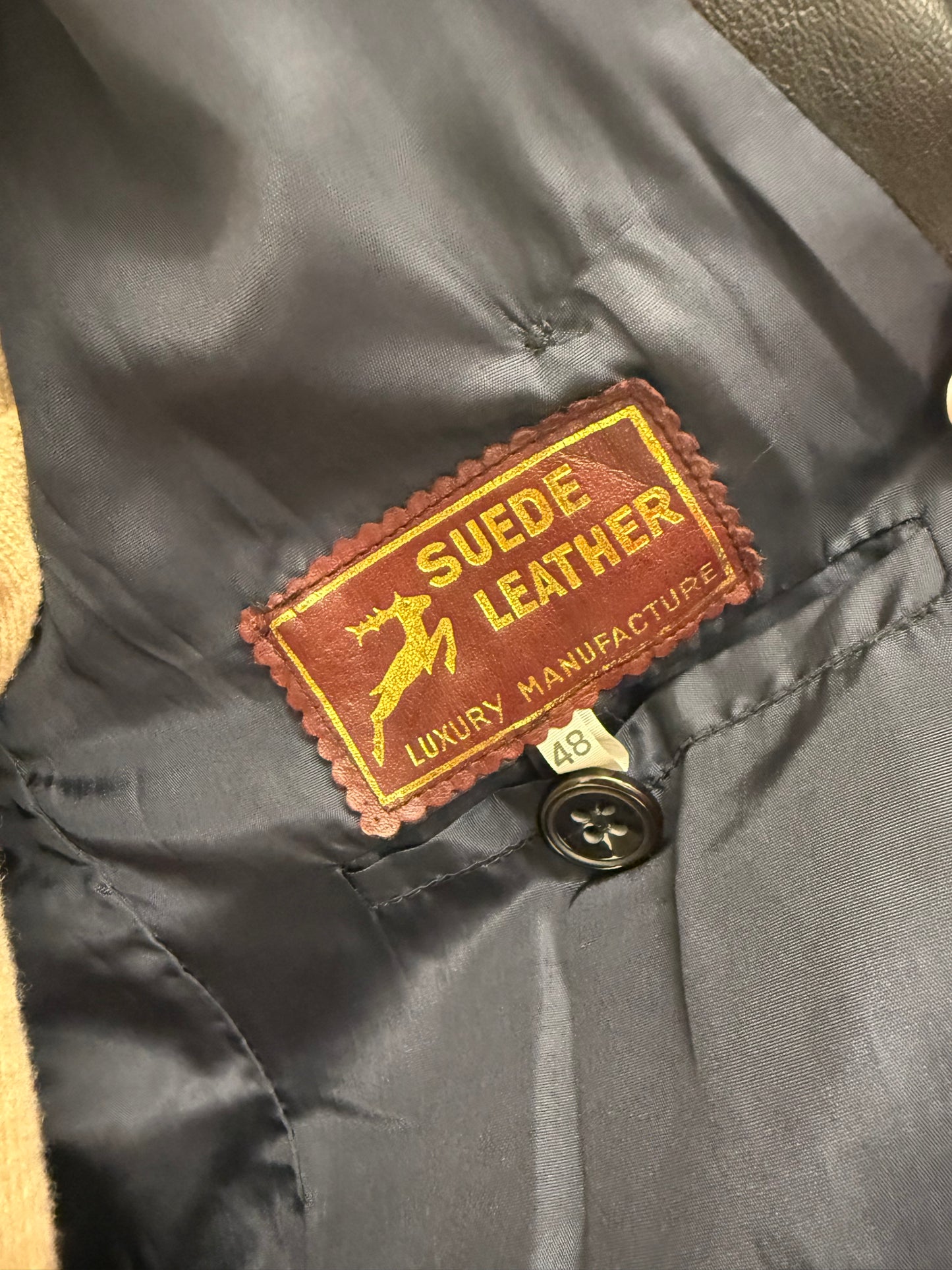 Trench vintage din piele naturală extrem de moale cu talie marcată reglabilă