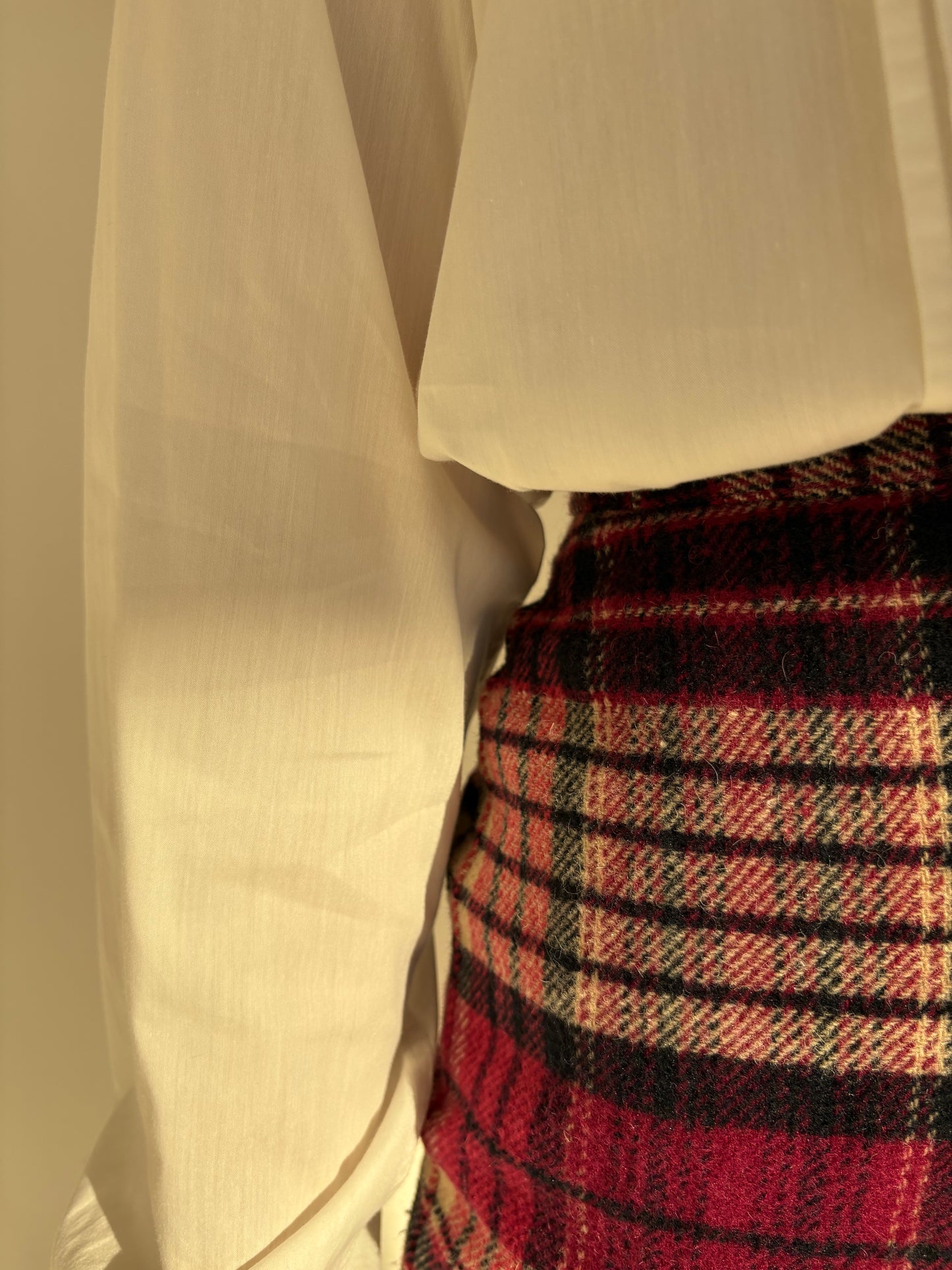 Fustă mini din Tartan în carouri și nuanțe de roz