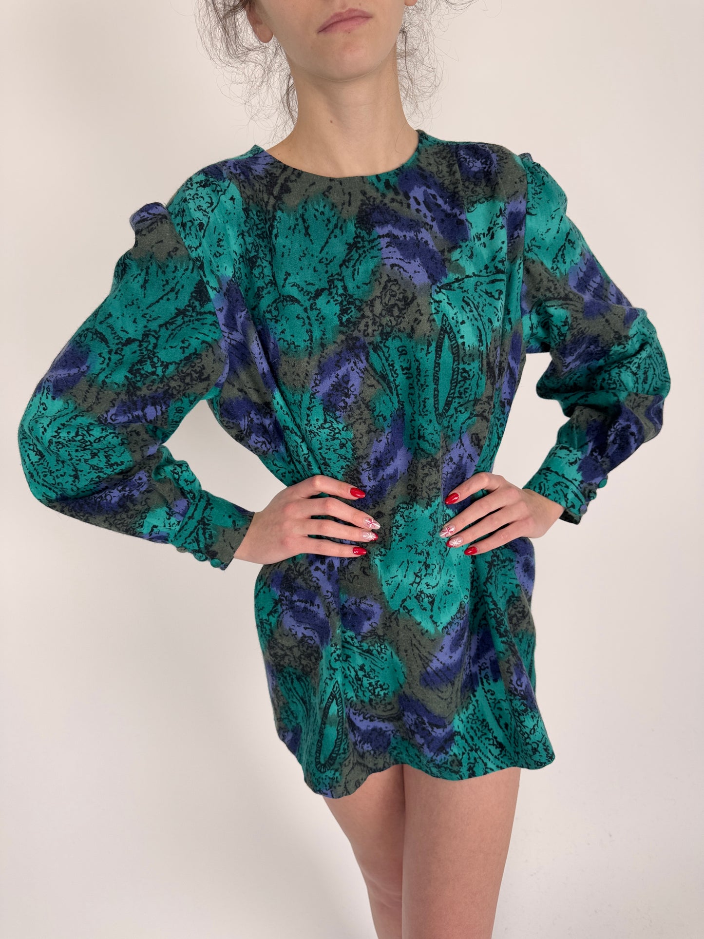 Set vintage din lana extrafina în culori superbe