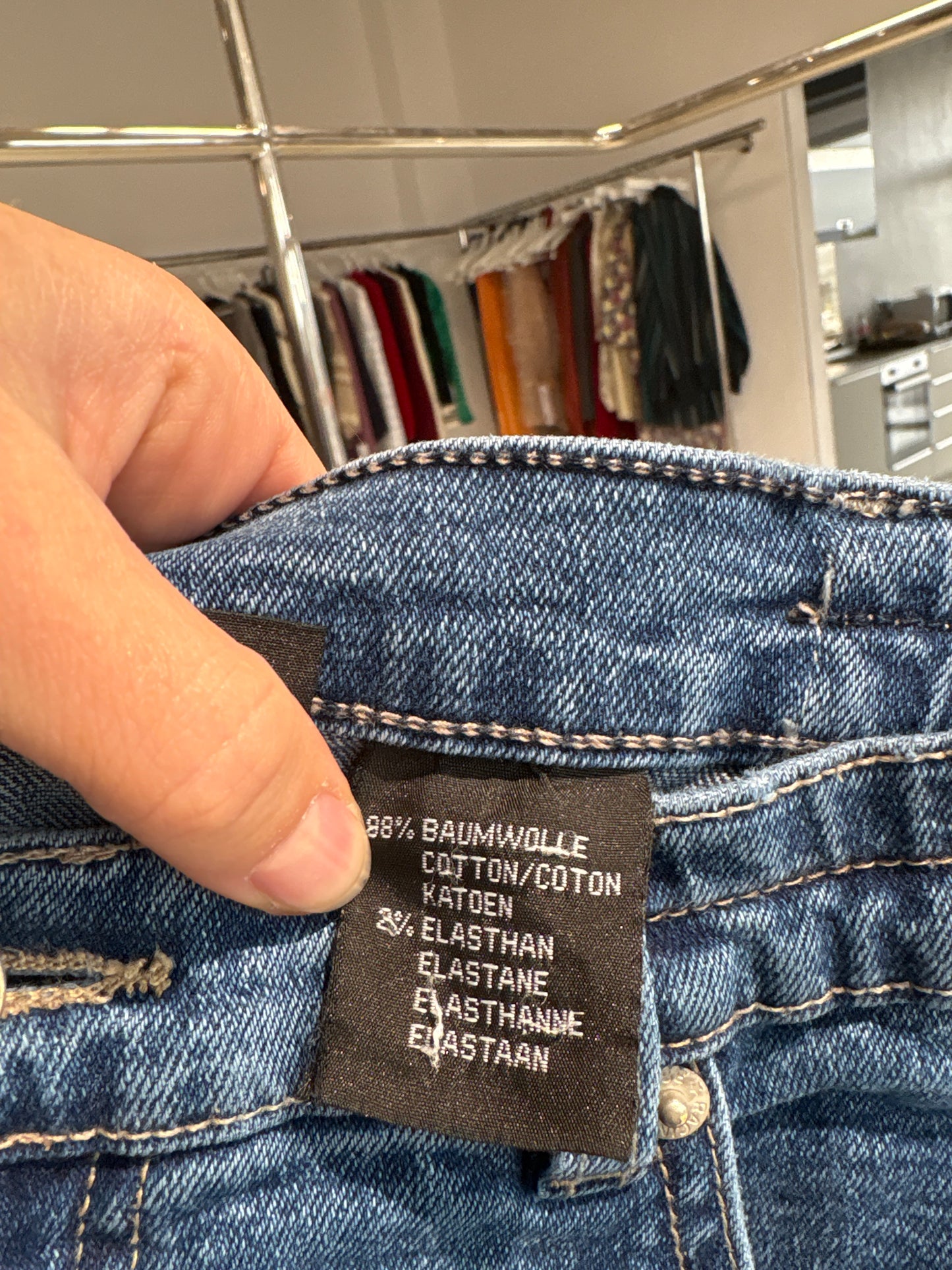 Jeans tall vintage ultra confort modelatori mom fit cu talie înaltă