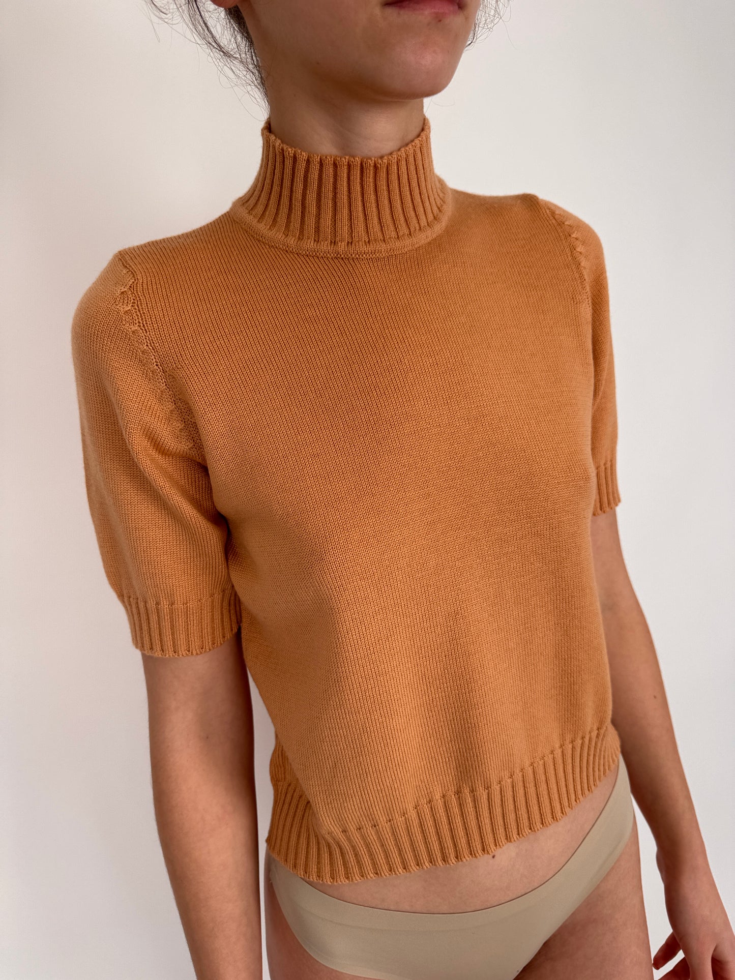 Maleta copper Tan din lana merino extrafina