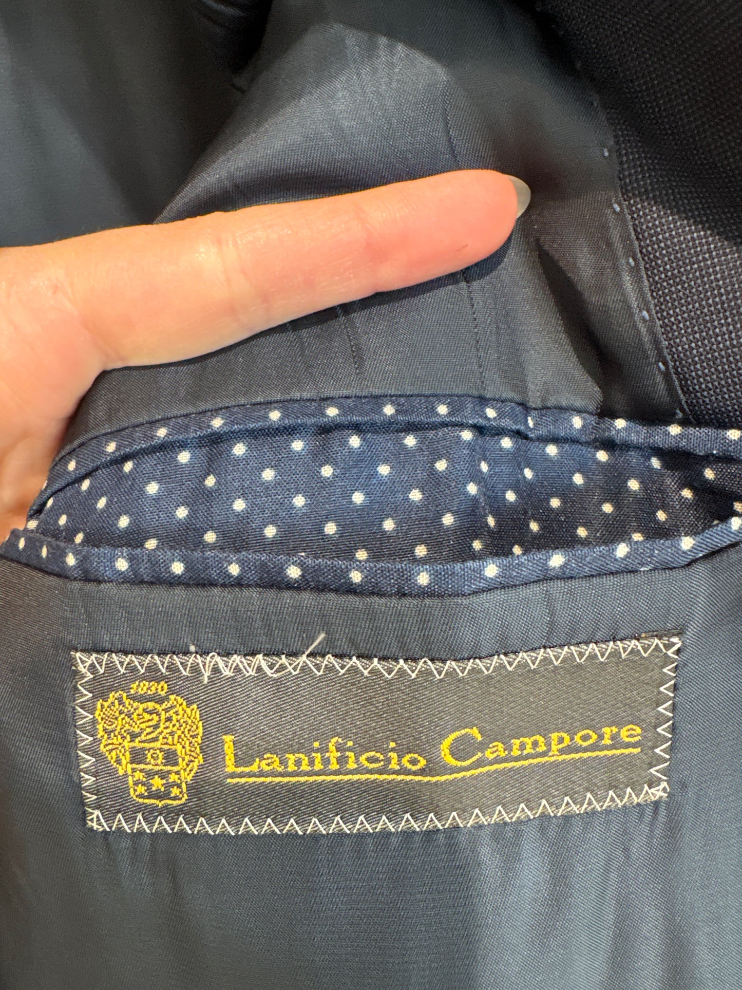 Sacou Navy italian din lana extrafina în croi actual