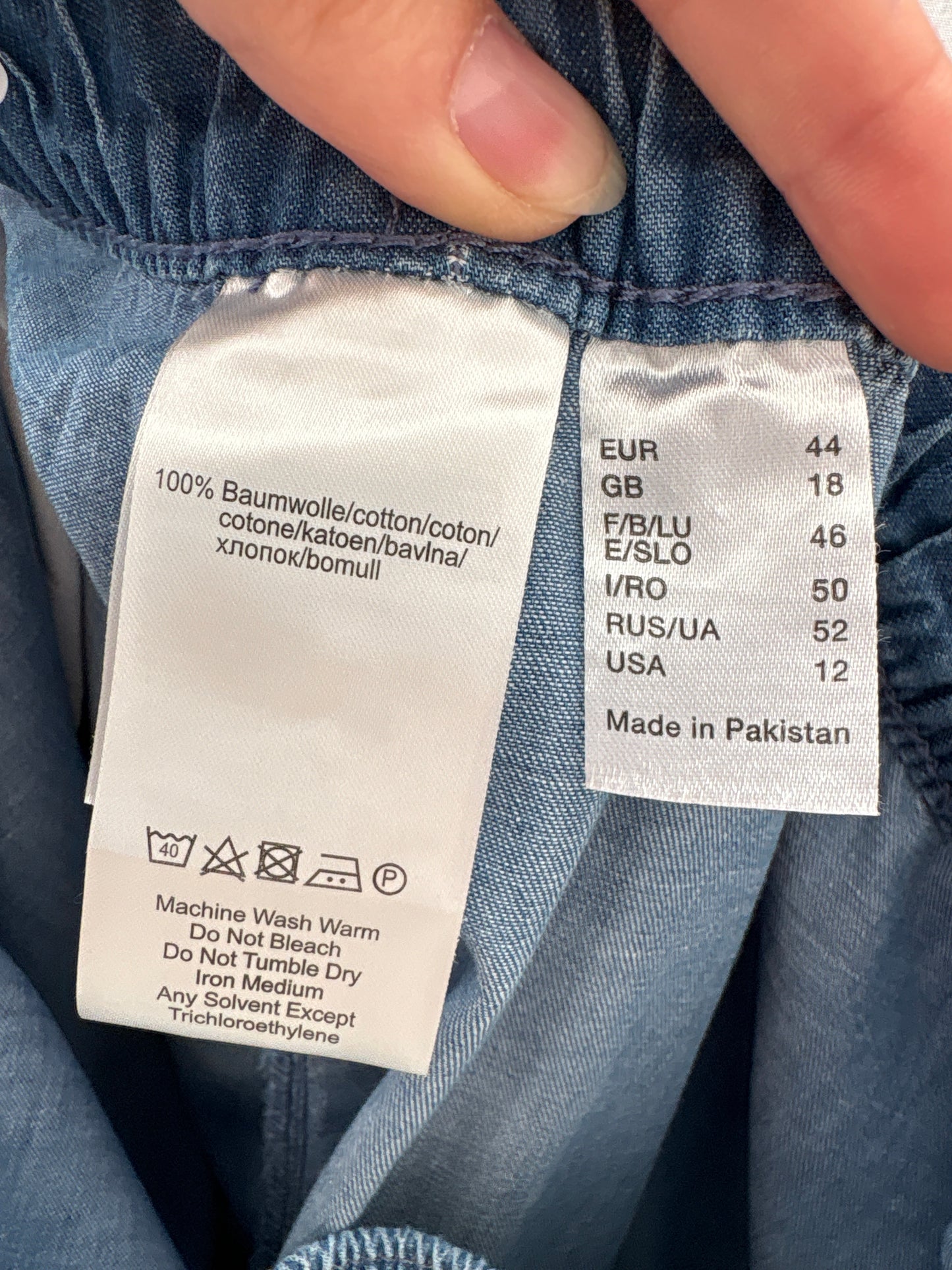 Jeans de vară petite cu talie elastică din bumbac subțire