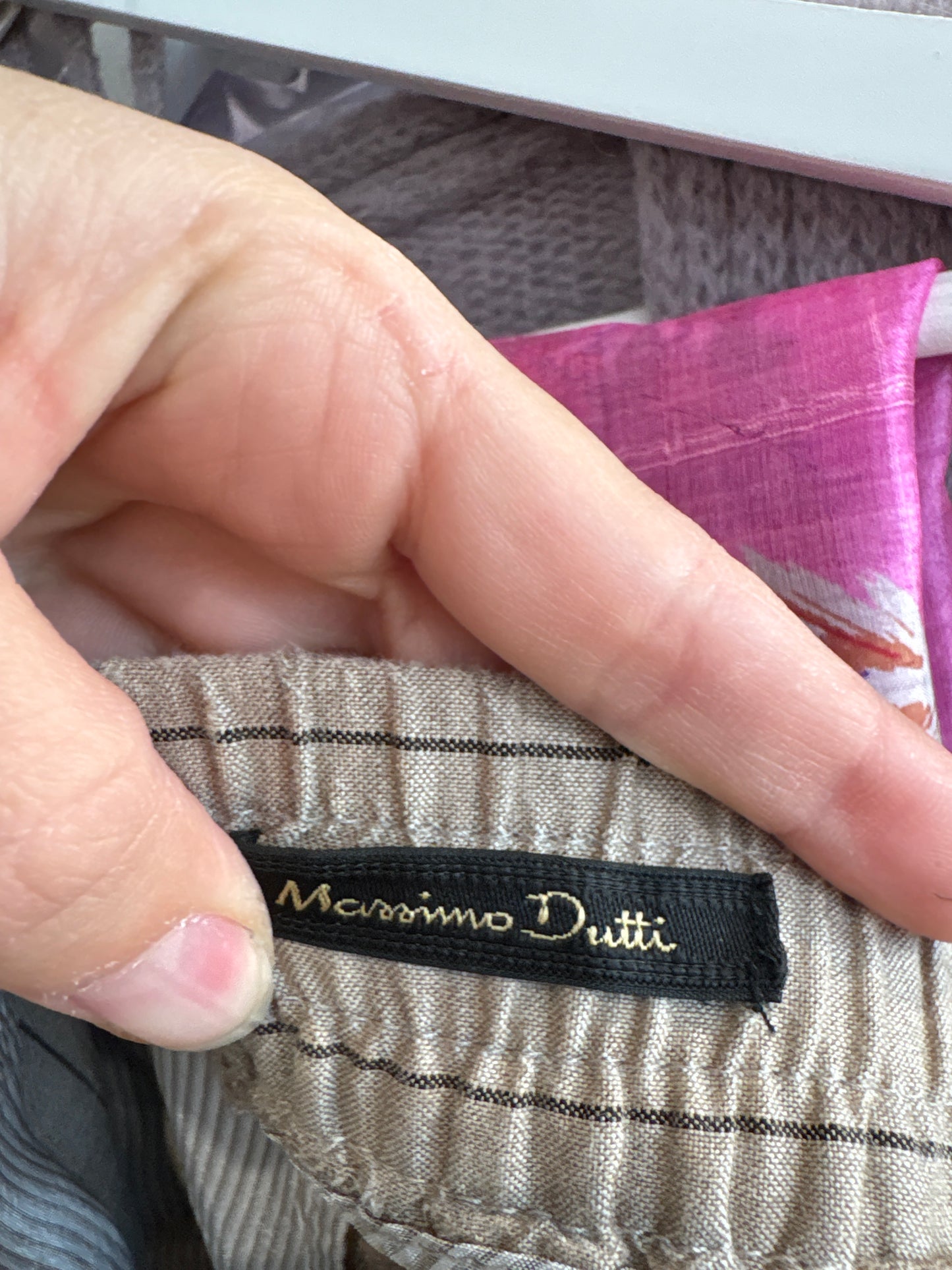 Pantaloni grej cu talie ultra înaltă din mix de lana extrafina și vascoza