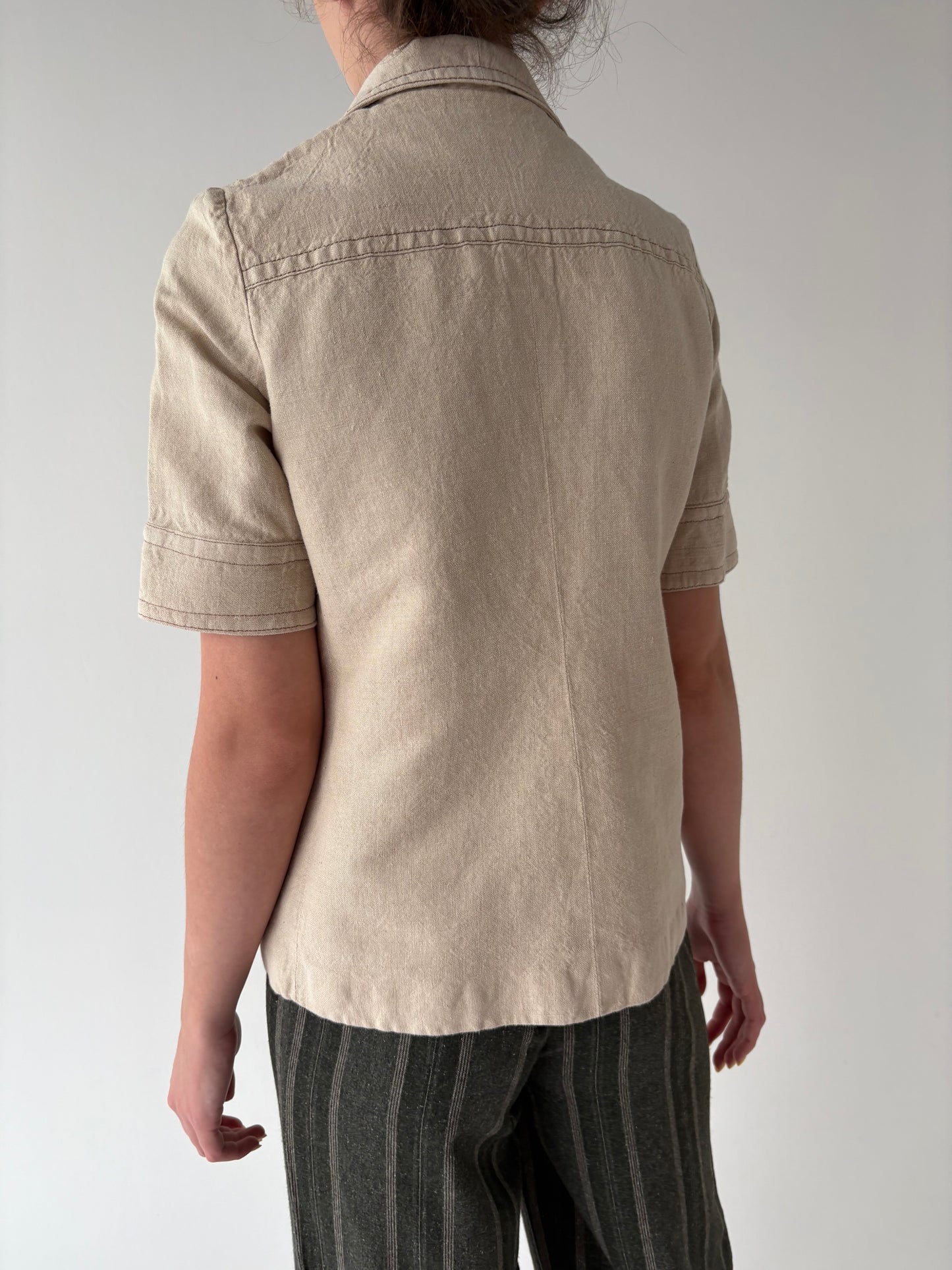 Sacou vintage safari din anii 70 in stil Yves Saint Laurent