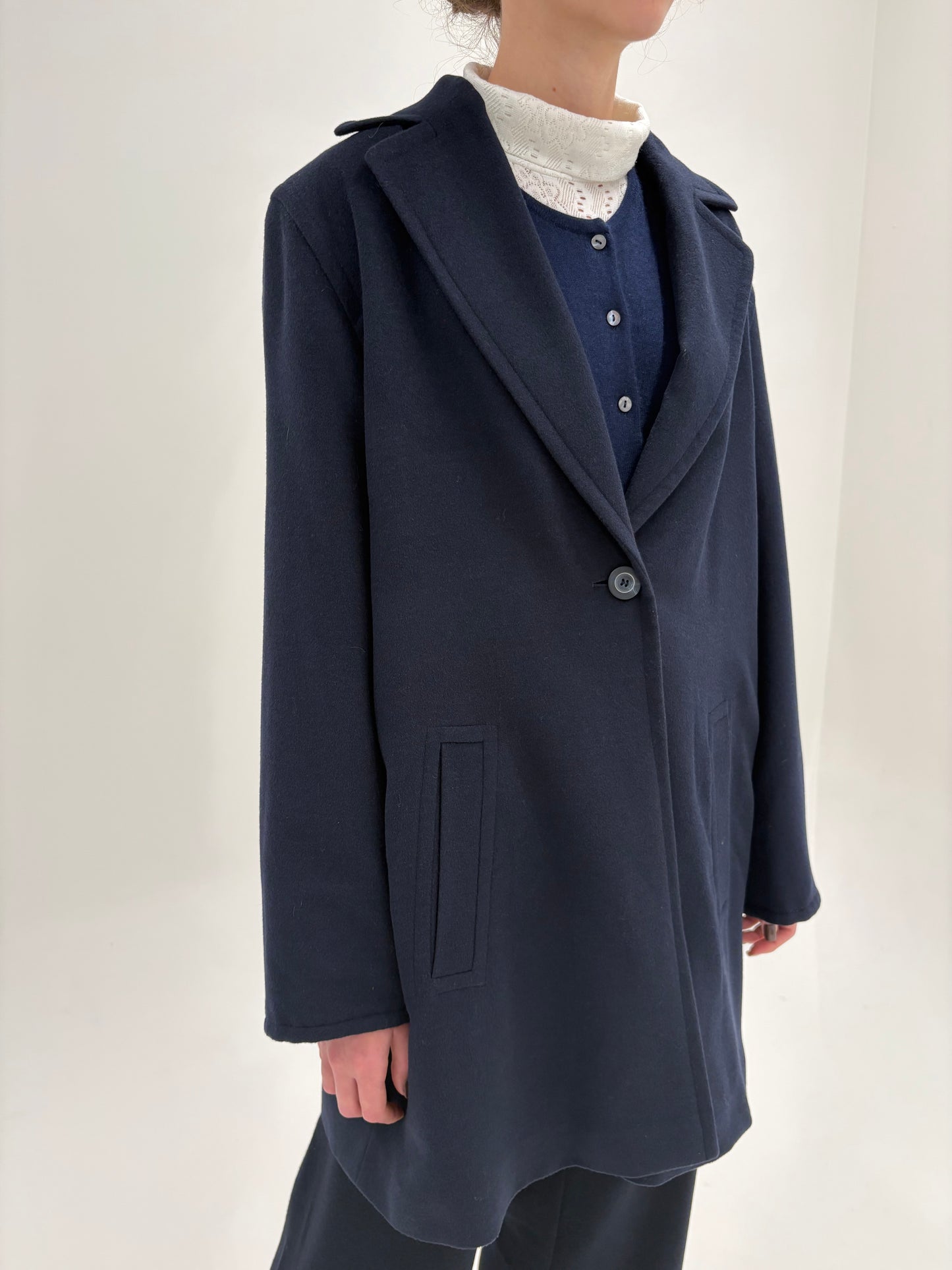 Palton luxury vintage Mondi by Escada din cașmir, Angora și lana