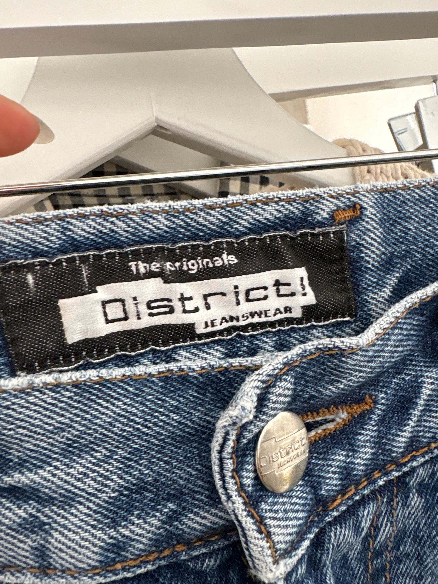 Jeans vintage petite ușor structurați cu talie ultra înaltă