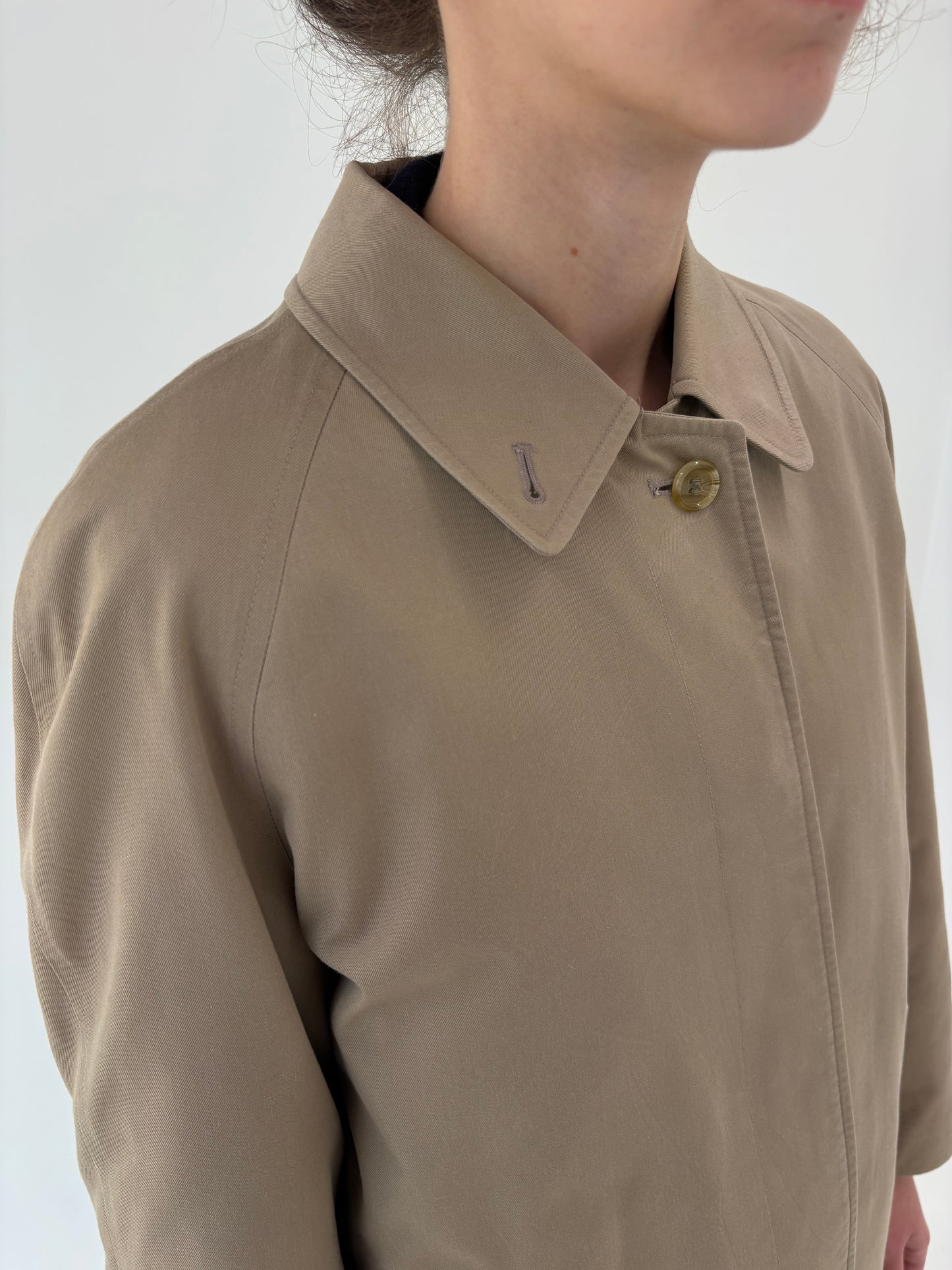 Trench vintage Burberry high end cu liner de lana