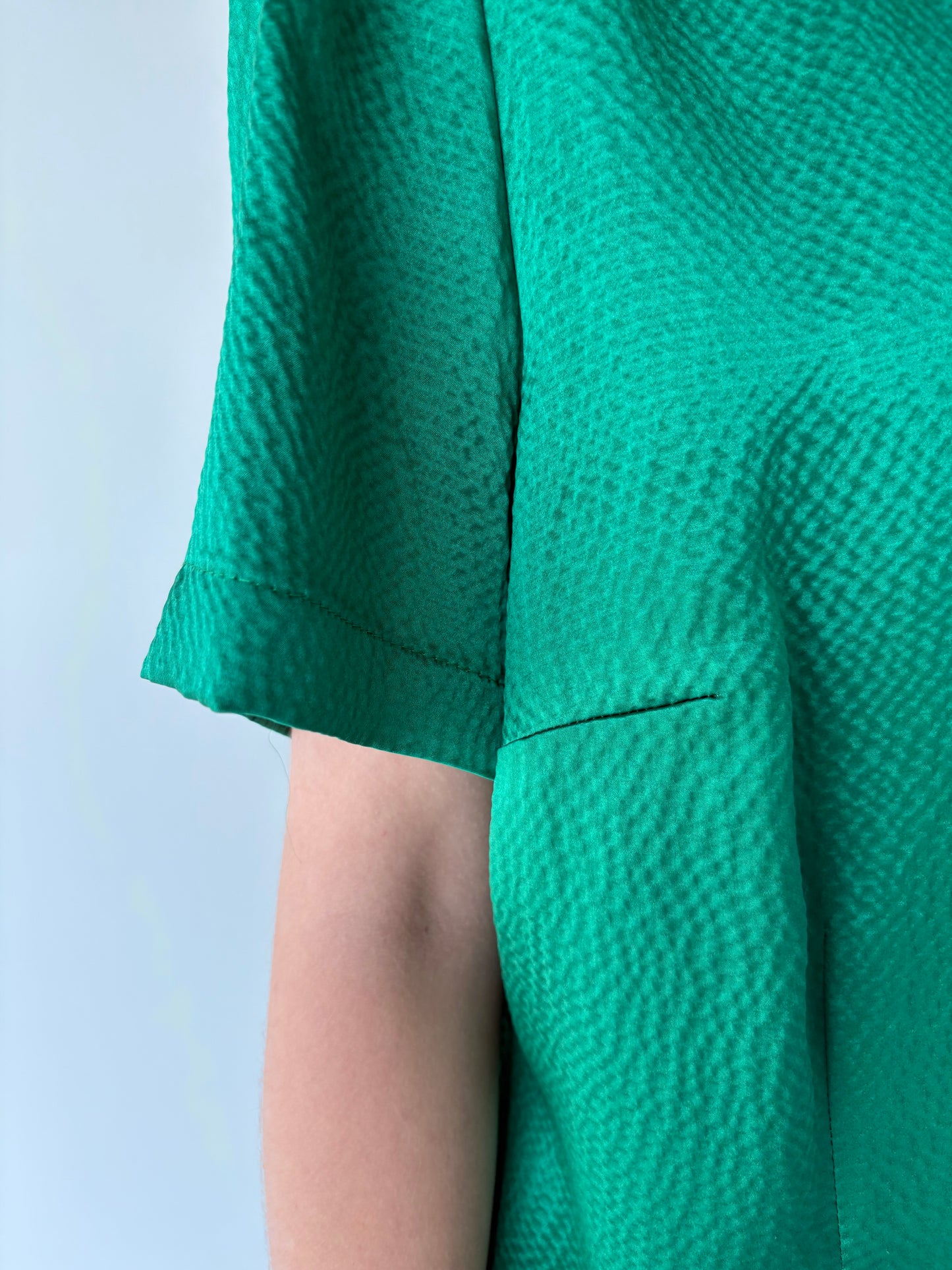 Top luxury Elegance din mătase naturală verde smarald