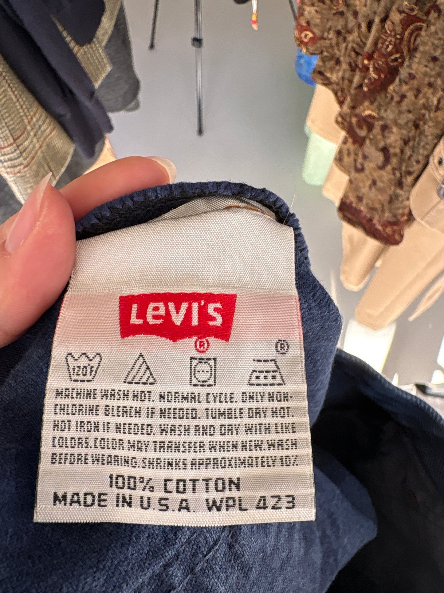 Jeans vintage Levi’s 501 tall indigo wash