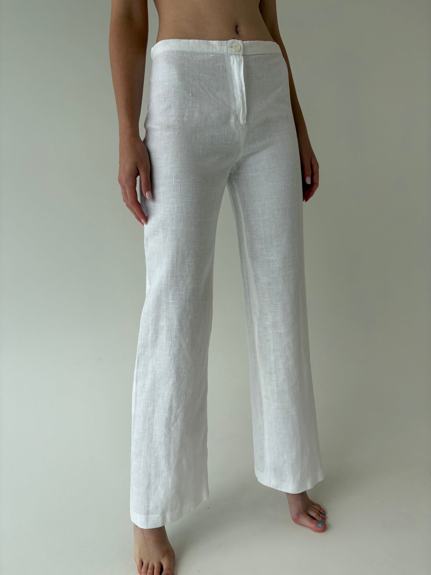 Pantaloni premium tall italienești din in