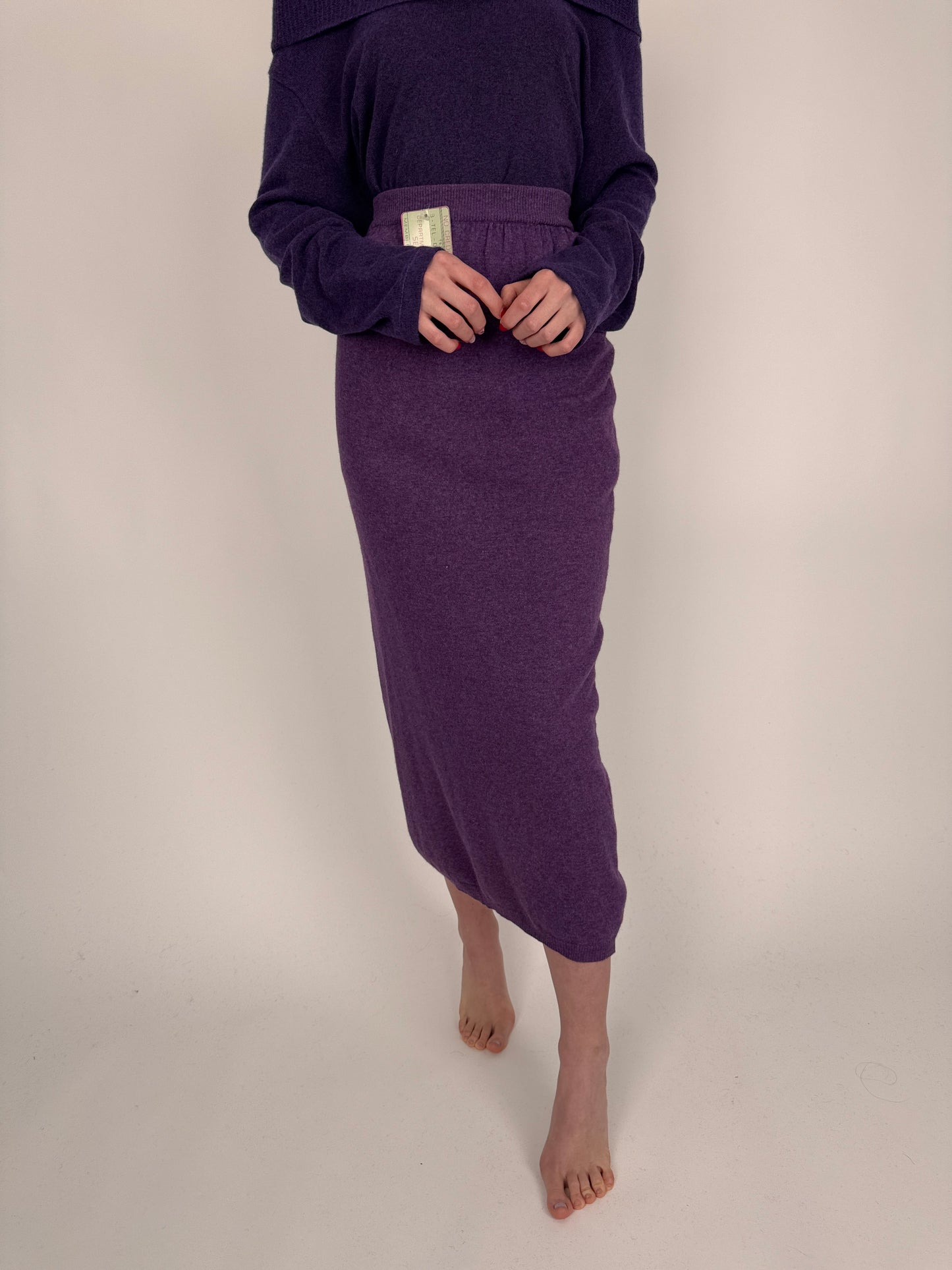 Fustă nouă maxi Iris purple 80% lana