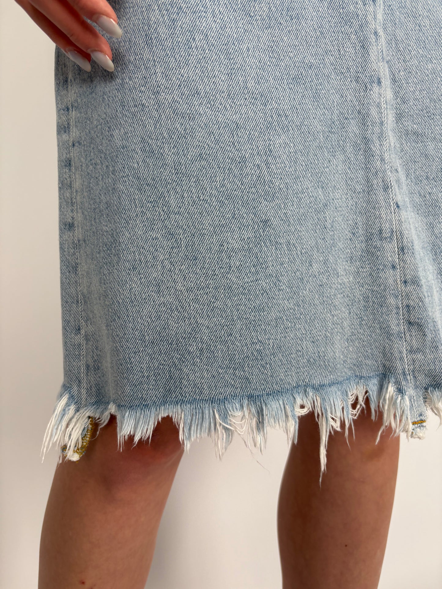 Fustă vintage light wash din jeans