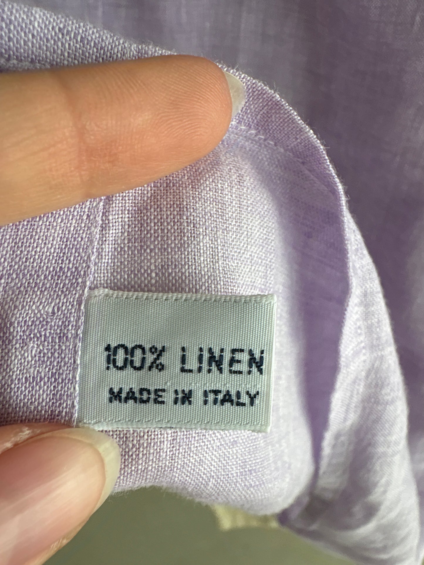 Cămașa de brand luxury italian din in excepțional lavender lucrată manual