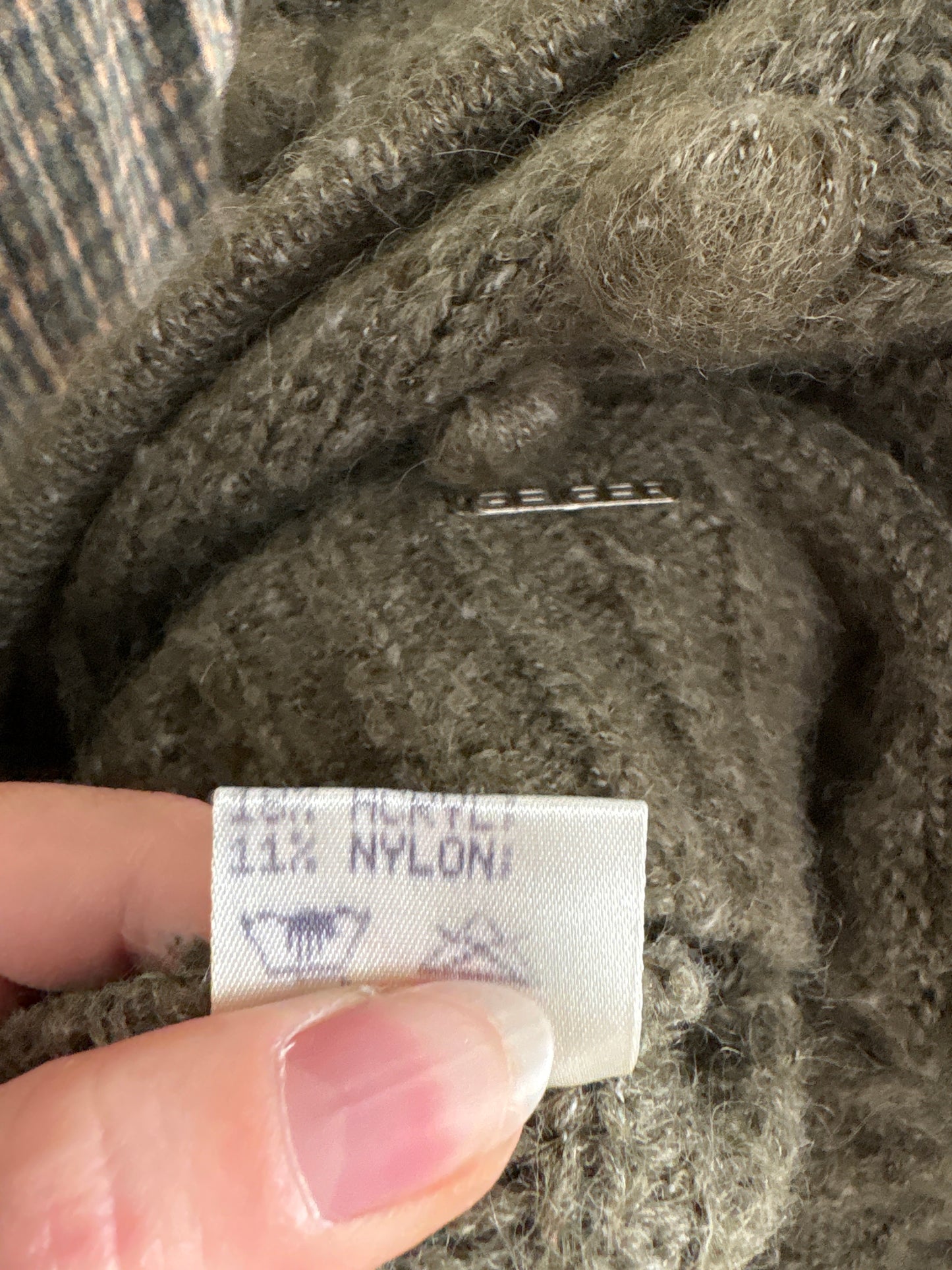 Jacheta vintage super groasă din lana și mohair cu aplicații 3D