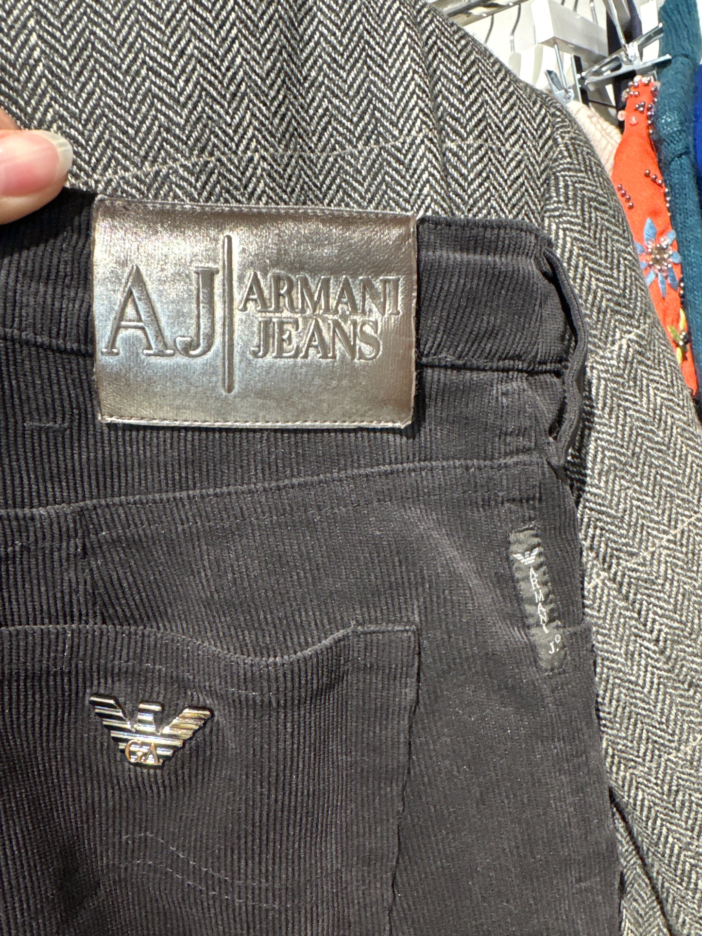 Corduroys Armani negri confort