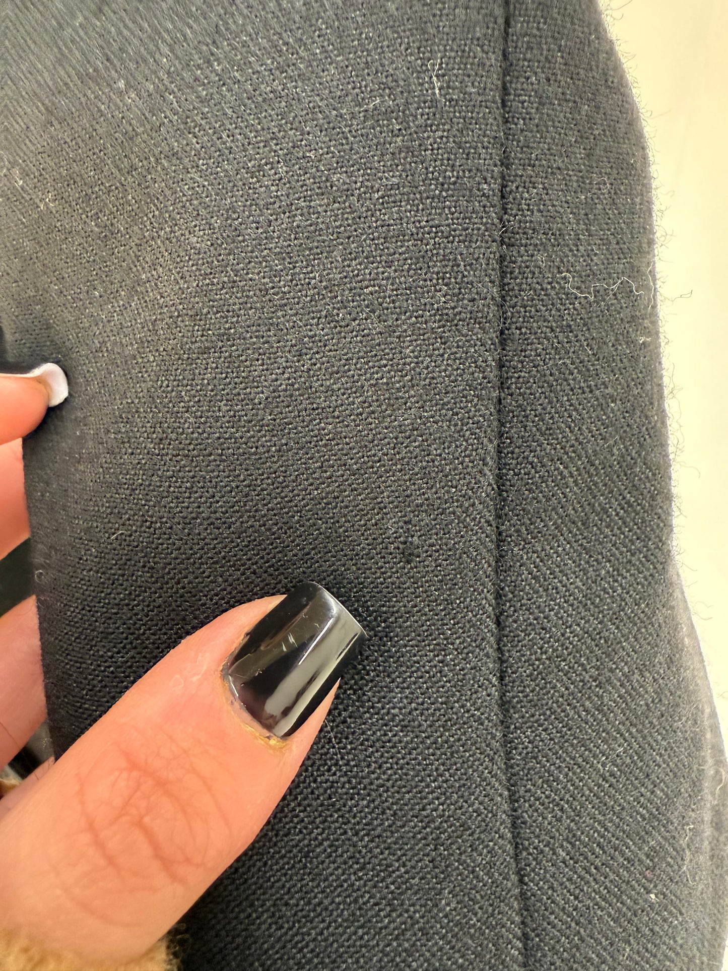 Palton old vintage anii 80 în croi arhitectural super revenit în trend din lana worsted