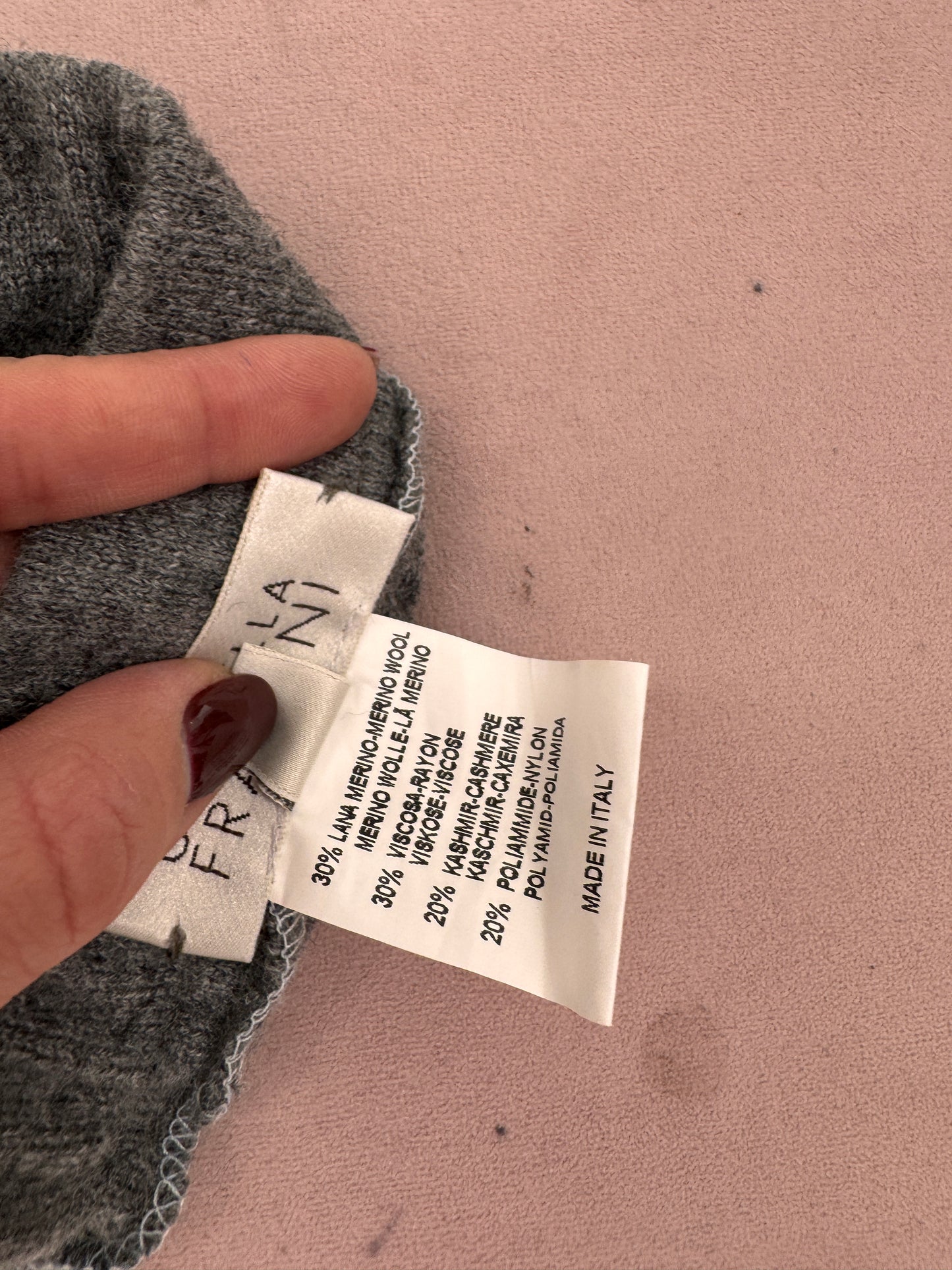 Fustă din jerse de lana cu cașmir și talie înaltă marcată elastică