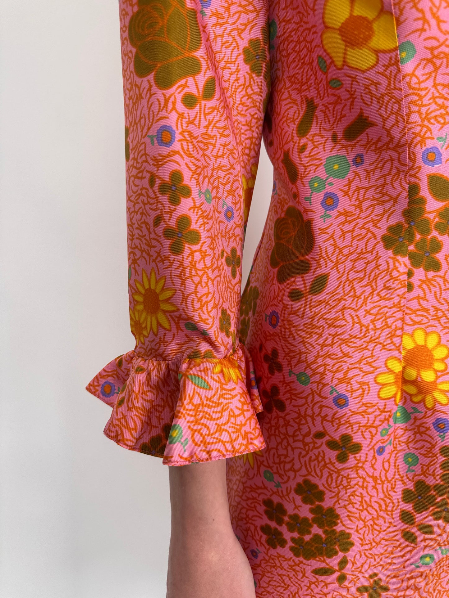 Rochie vintage superbă din mătase naturală texturată