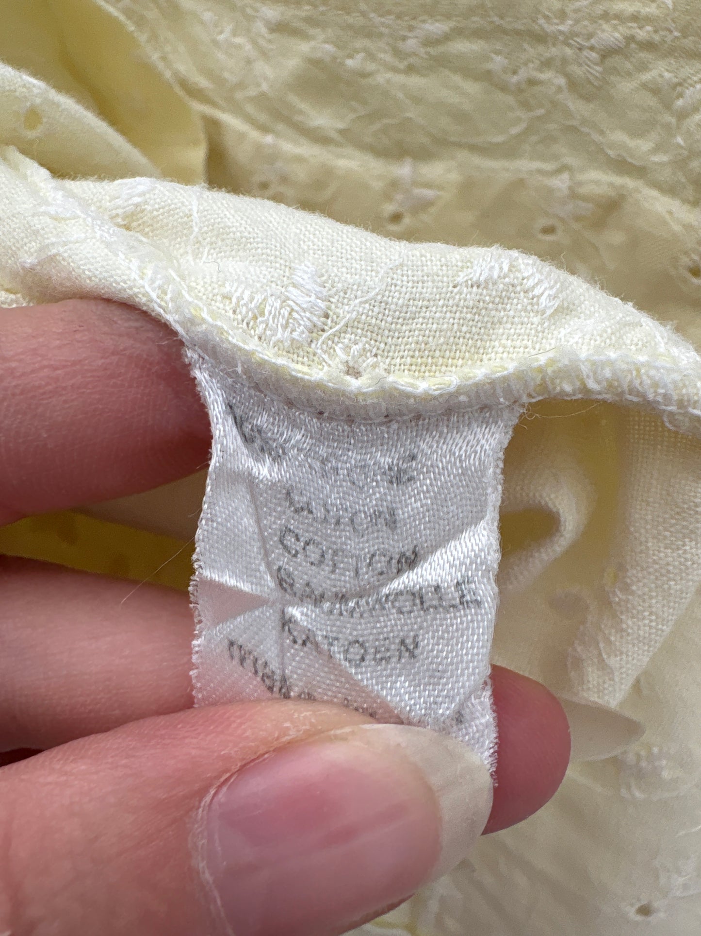 Camasa vintage petite din bumbac în croi retro modern integral cu broderie anglaise