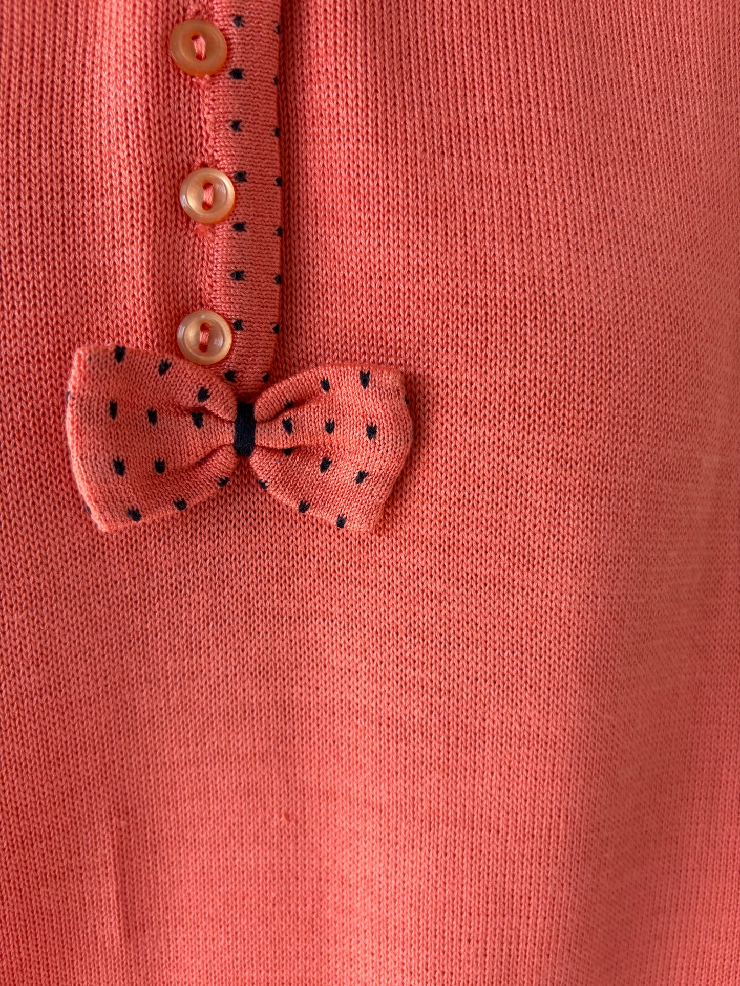 Top vintage coral red din jerse de gramaj mare
