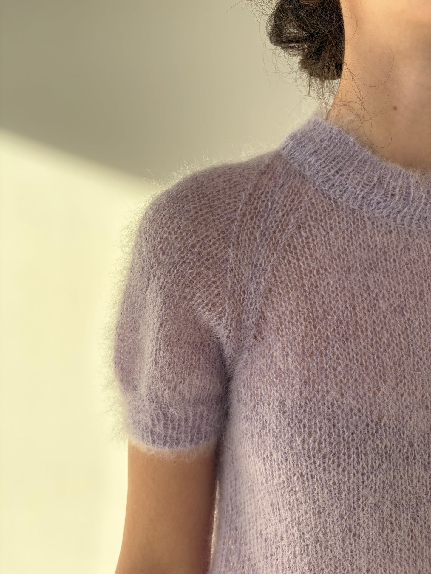 Top vintage light lavender din baby mohair