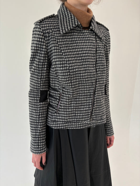 Jacheta Luxury Marc Cain în stil biker din stofă plină de lana excepțională