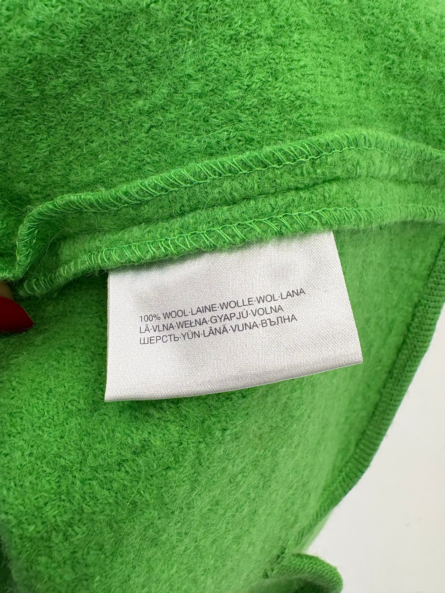 Sacou cambrat din lana plină electric green