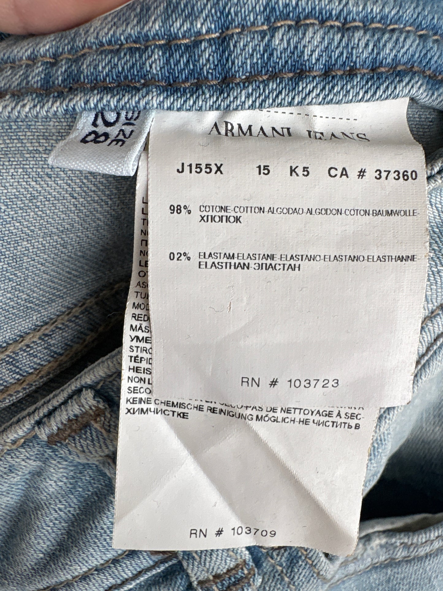 Jeans Armani de vară ultra cu fier modelatori petite