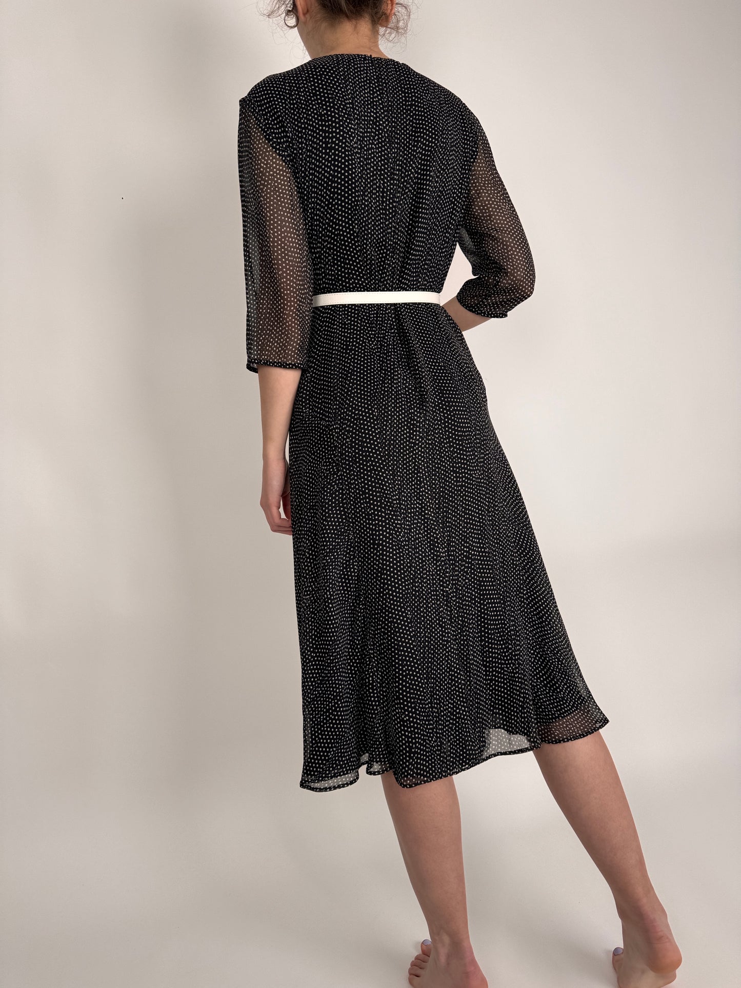 Rochie Max Mara din mătase naturală în bie cu buline
