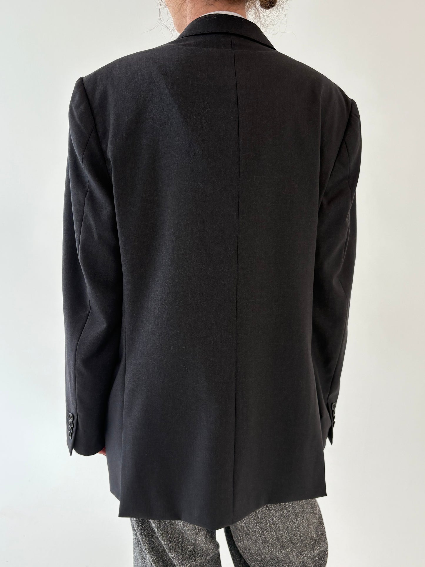 Sacou charcoal gray din stofă ultra luxury Cerutti din cea mai fină lana