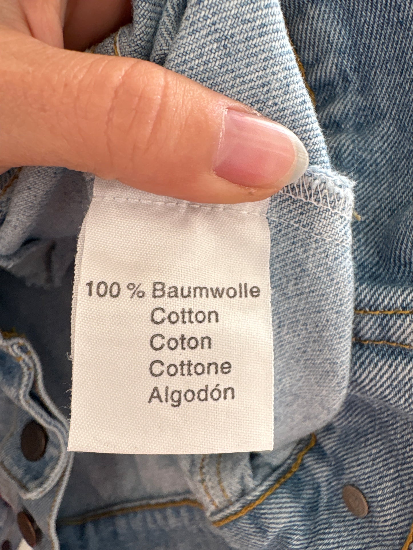 Geacă vintage din jeans în croi ușor cropped