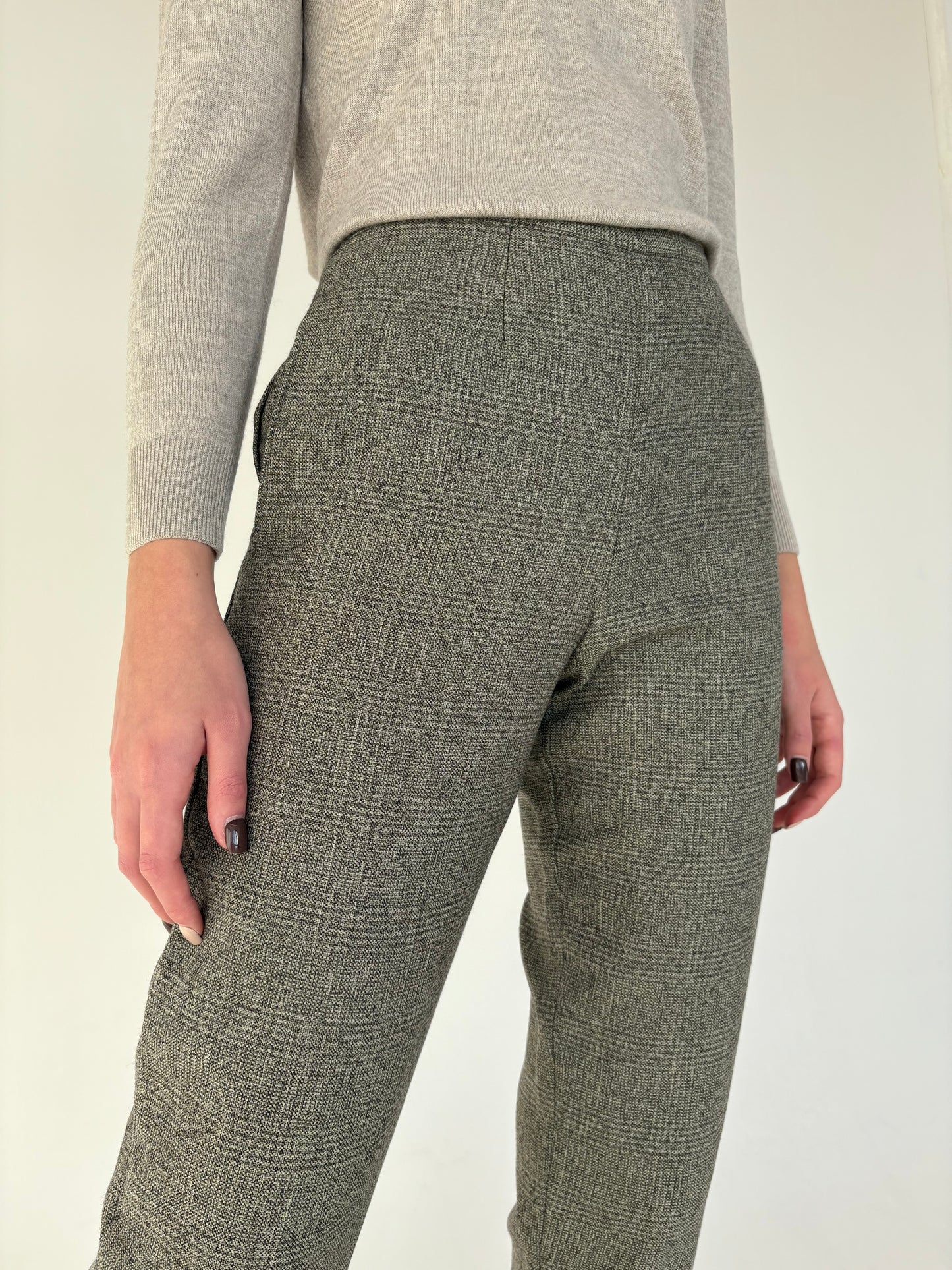 Pantaloni petite de brand luxury italian Marina Rinaldi din lana extrafina