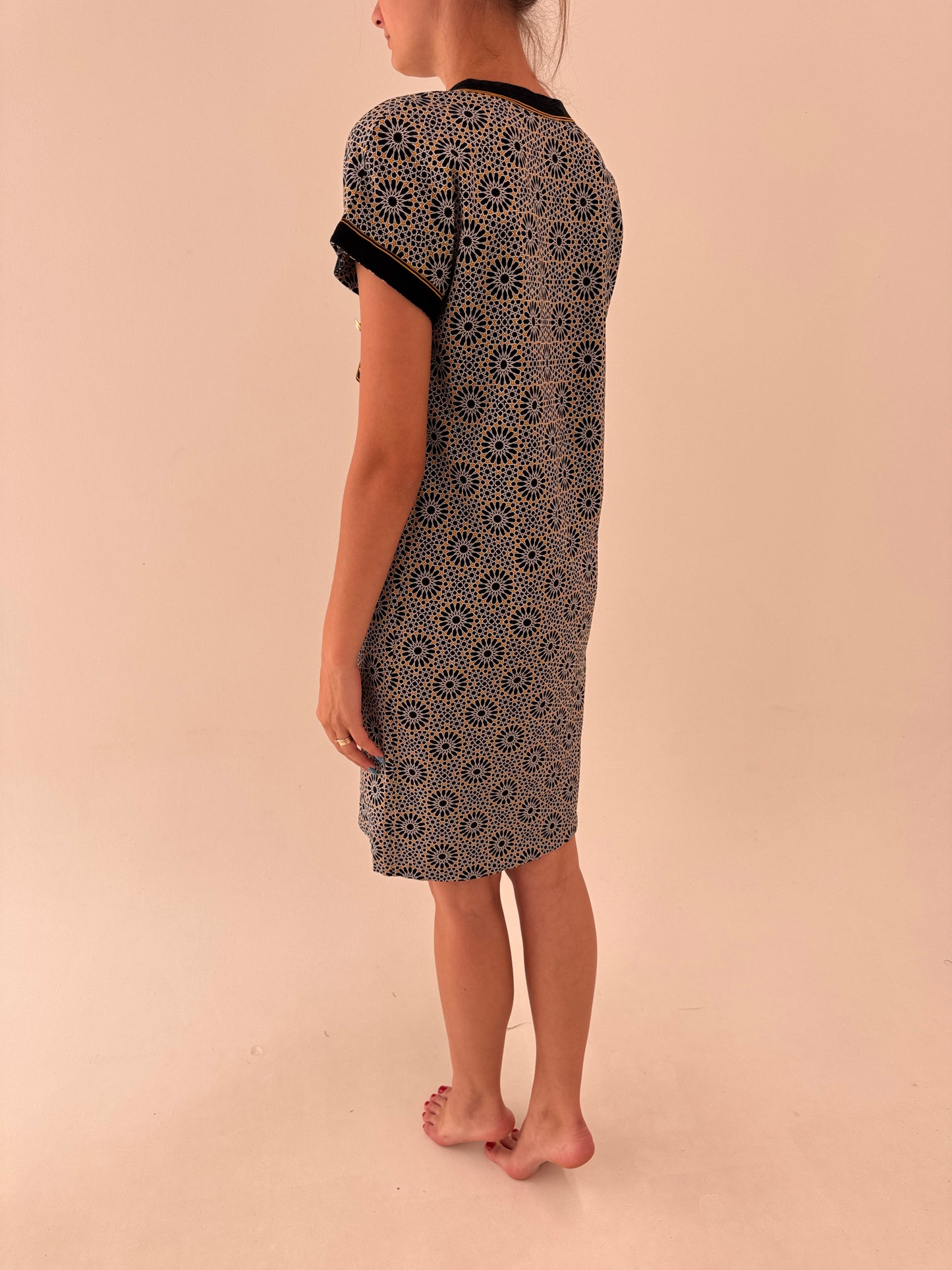 Rochie vintage luxury Pierre Cardin din bumbac excepțional în croi atemporal