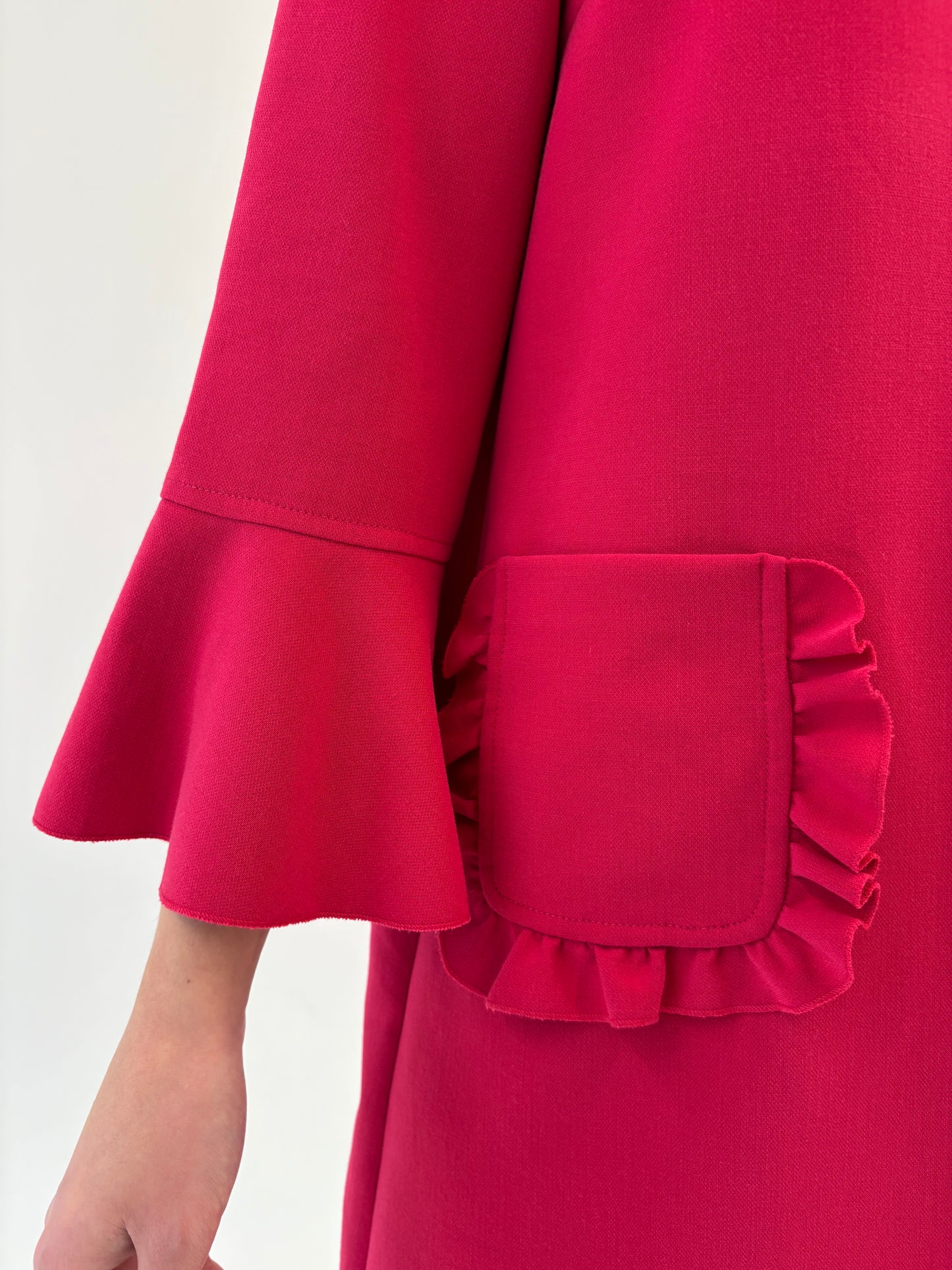 Rochie fucsia de brand super premium italian din stofita