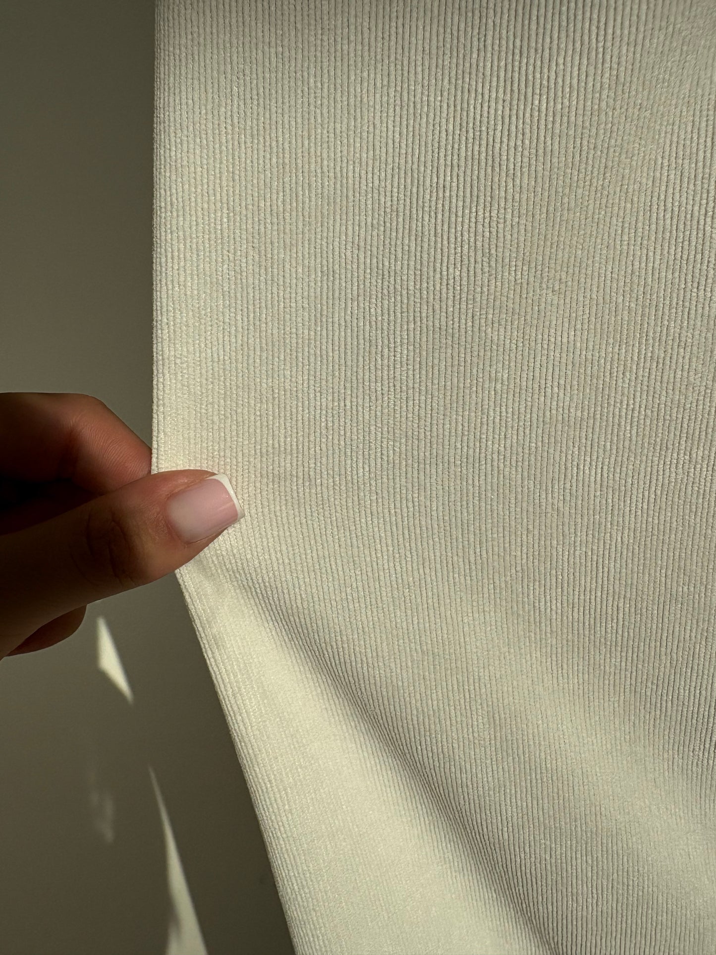 Pantaloni palazzo premium italieni ești butter white din corduroy modelator