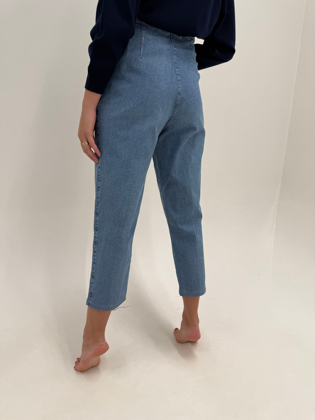 Jeans vintage premium italienești mom fit petite modelatori classic wash