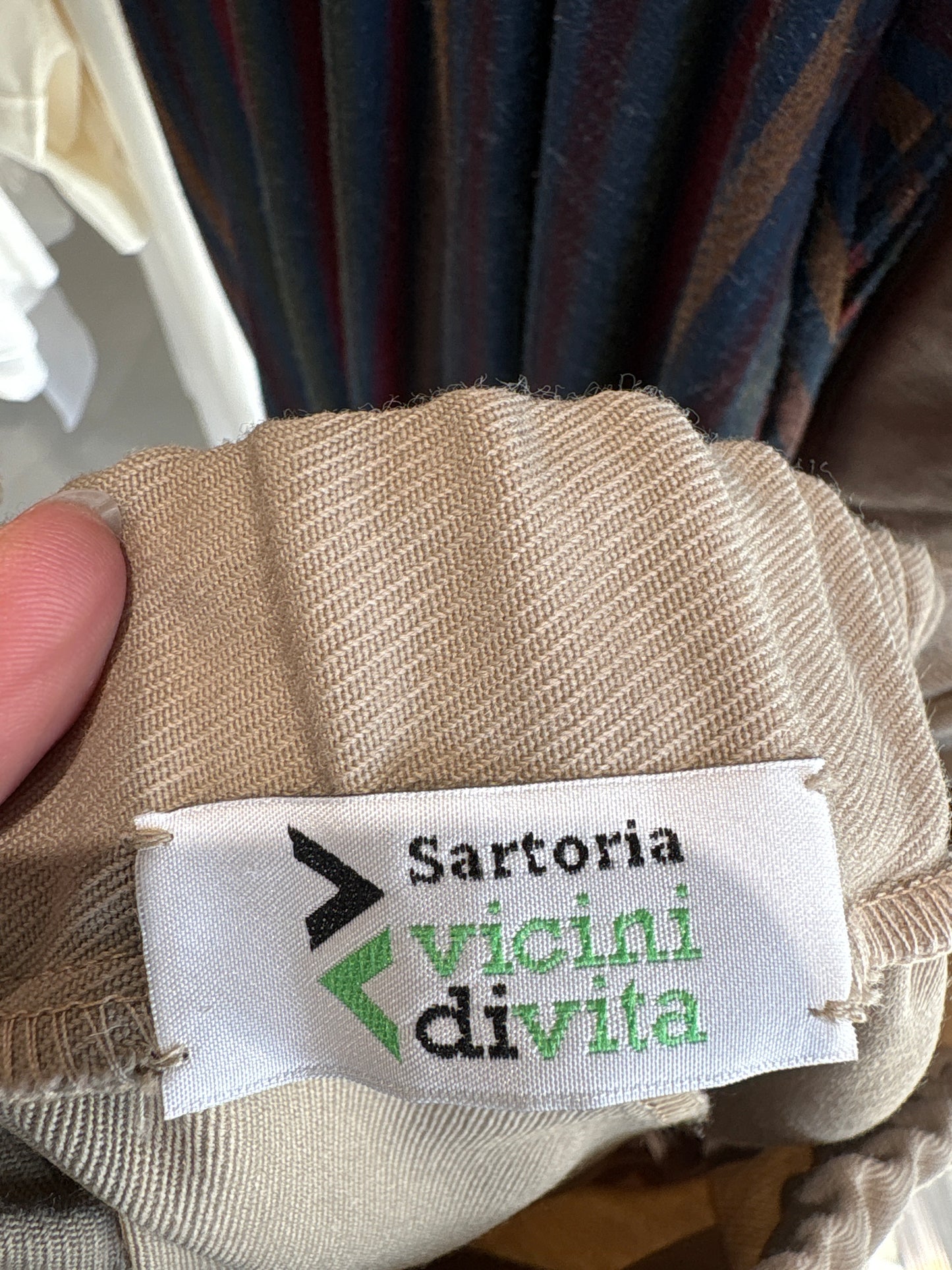 Pantaloni luxury palazzo grej italienești din gabardină de lana extrafina