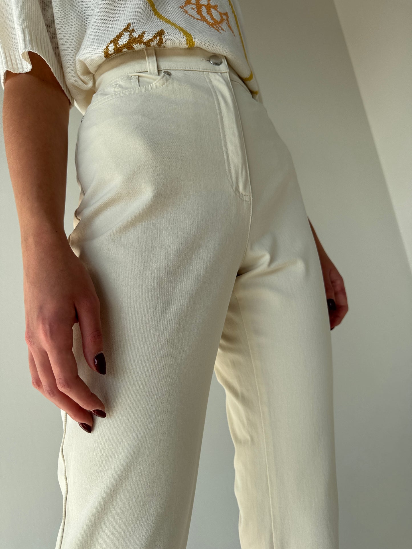 Jeans vintage ultra confort modelatori tall butter white