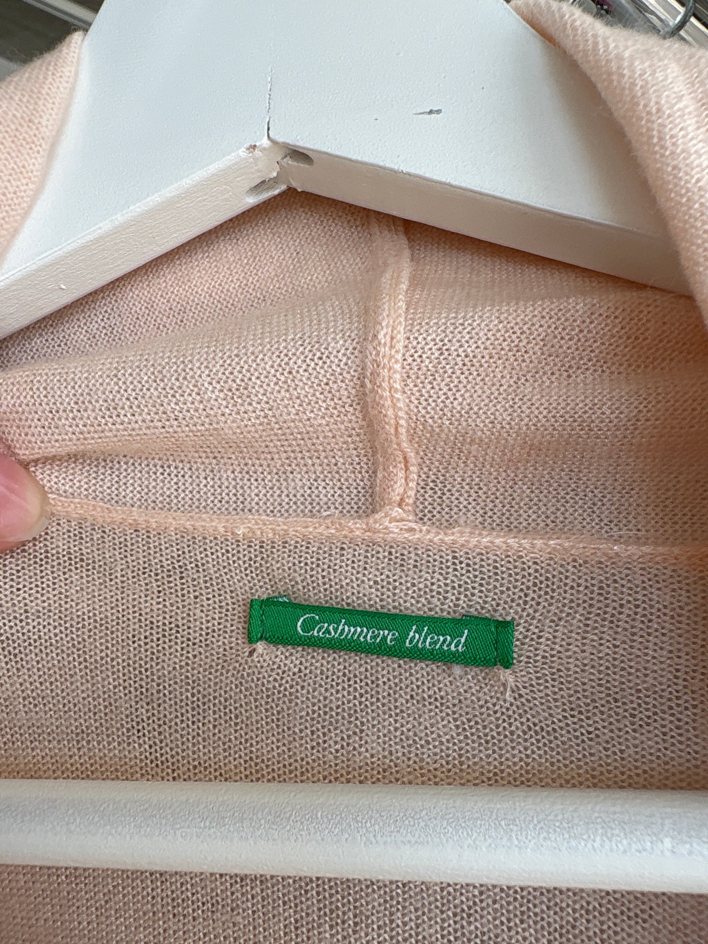 Cardigan powder Pink din mix de cașmir