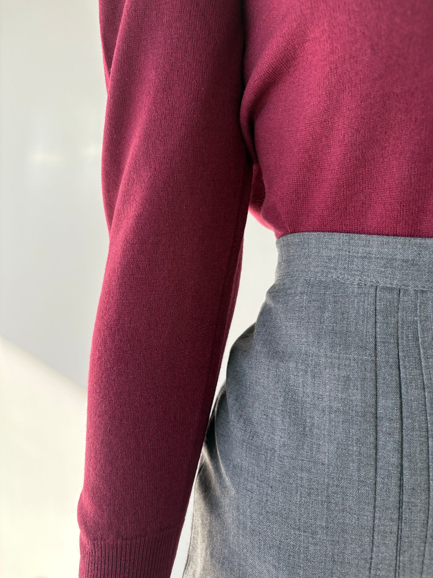 Fustă super premium mini plisată italiană din lana extrafina