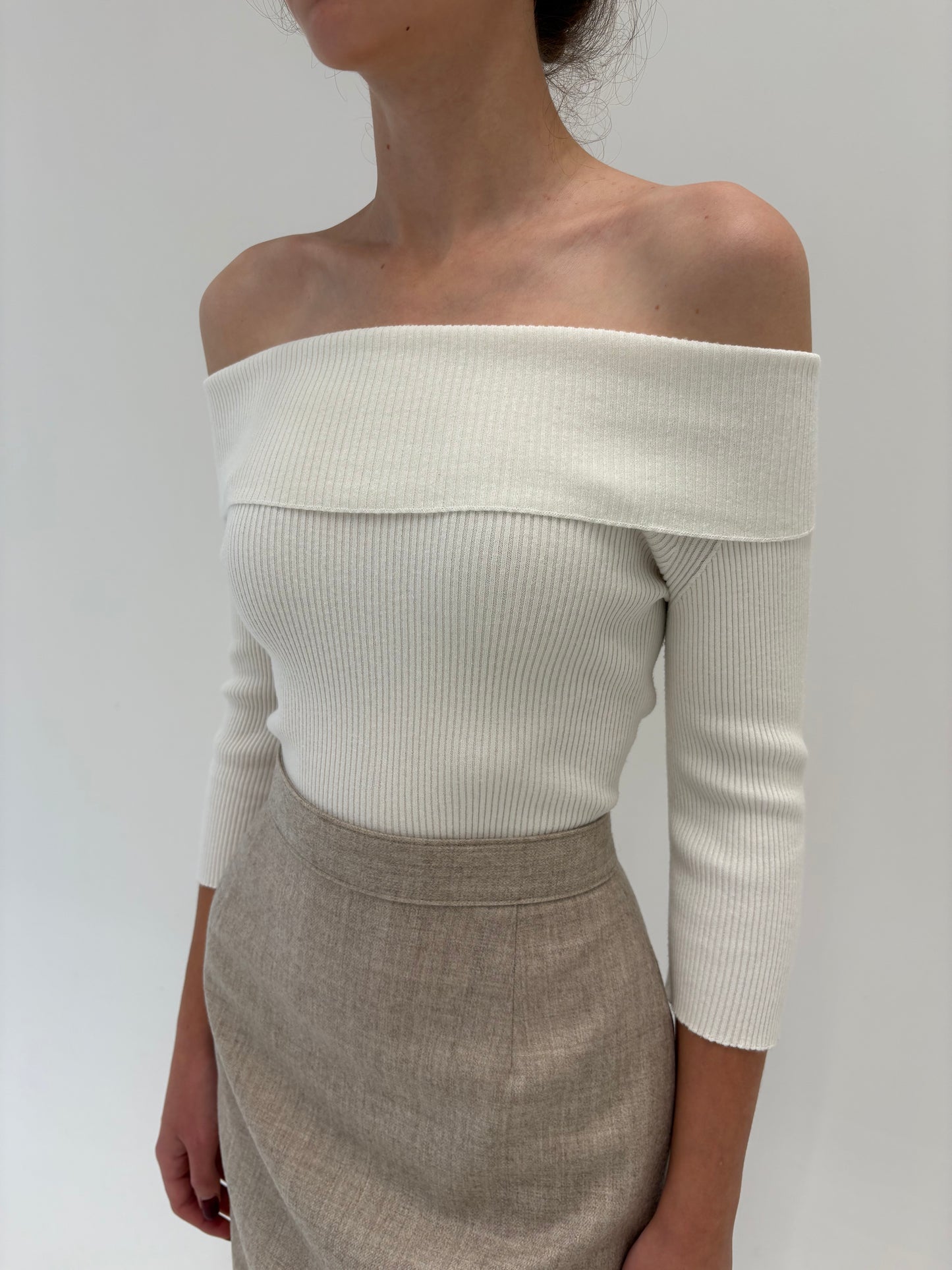 Puloveras ribbed Stefanel cambrat