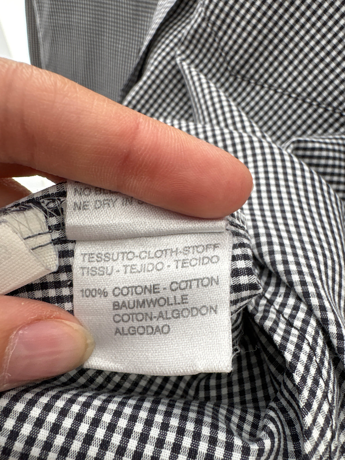 Cămașa Marella by Max Mara gingham alb negru din bumbac premium în croi chic