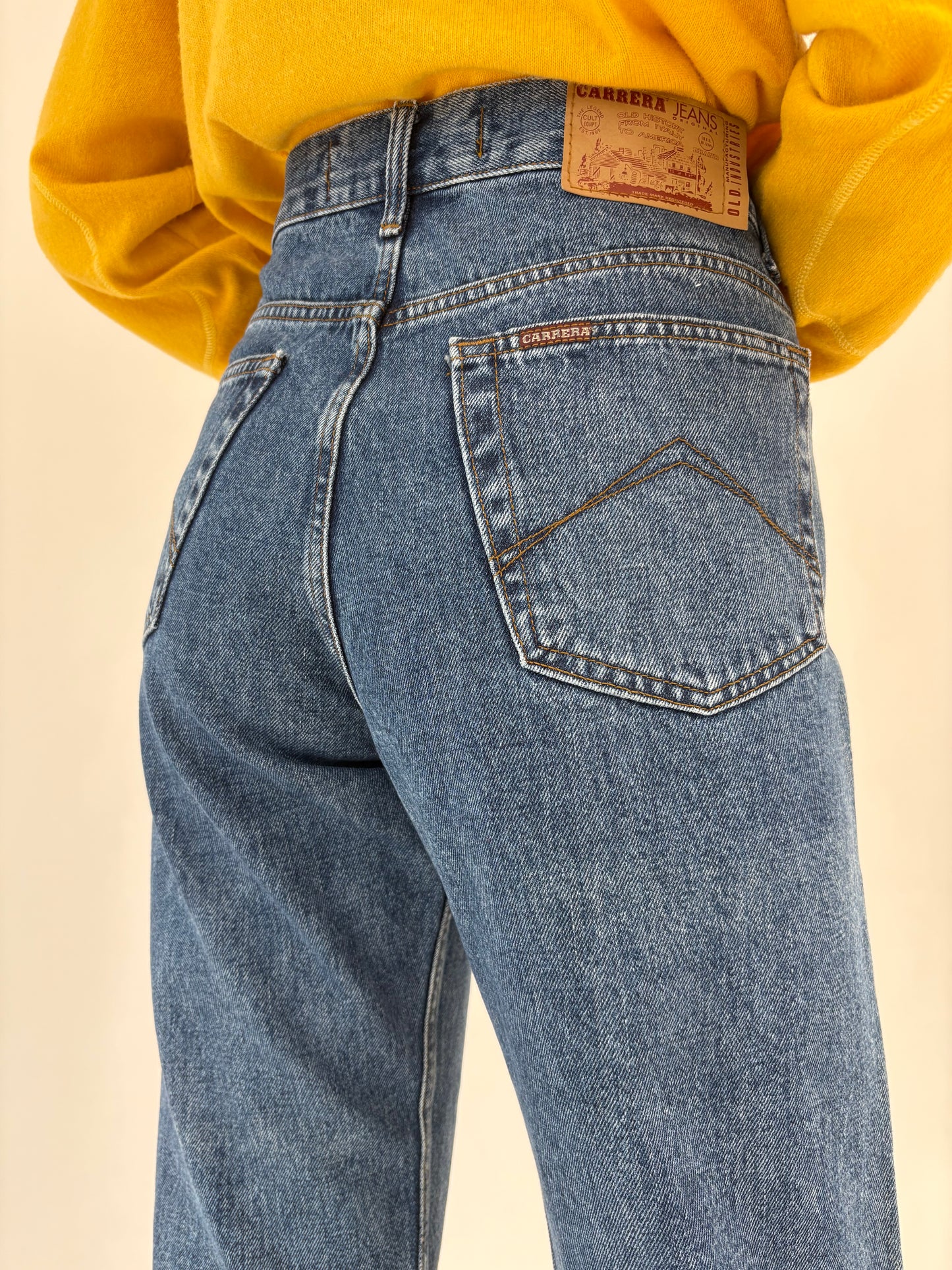 Jeans premium vintage italienești classic wash straight leg