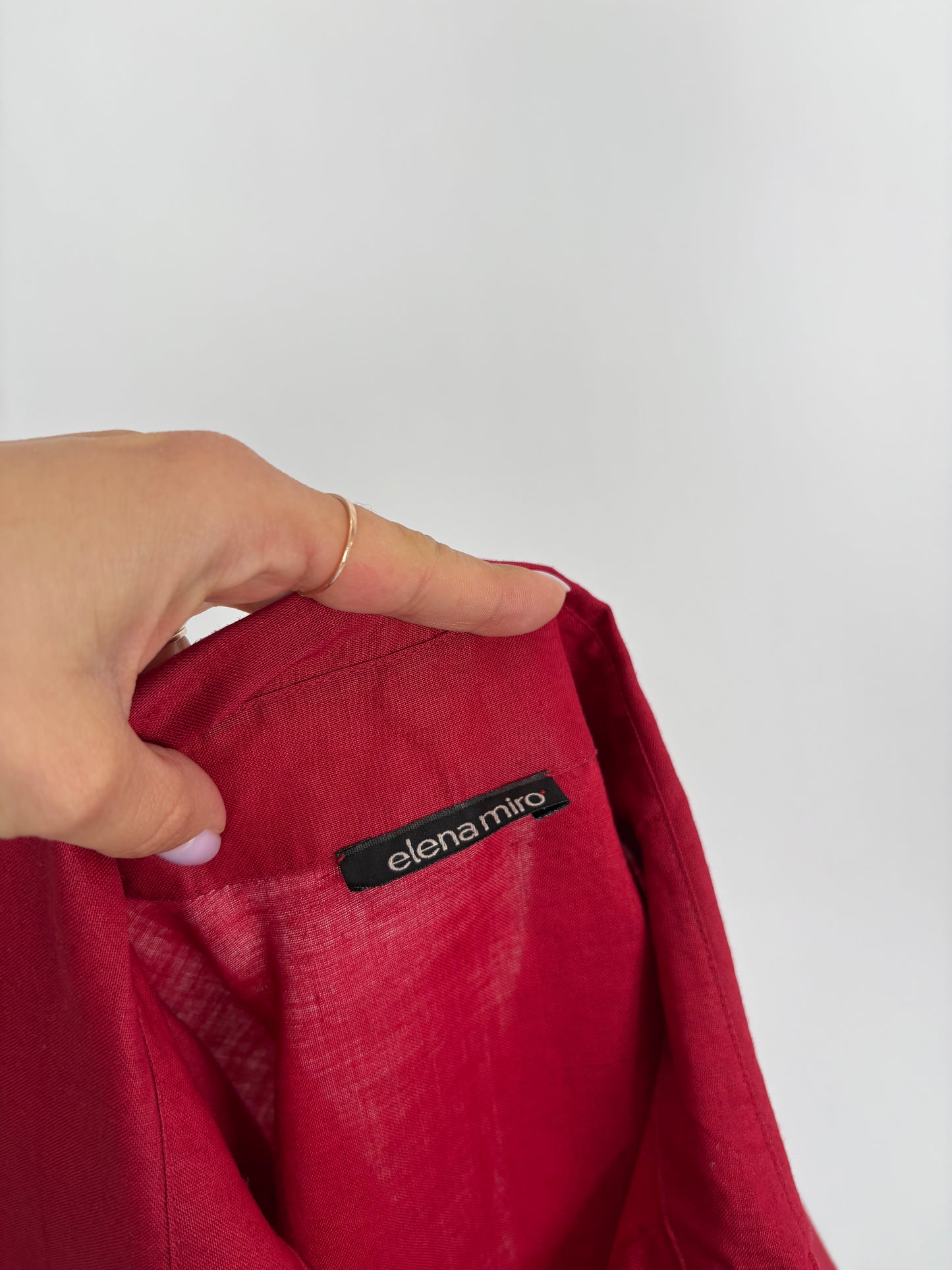 Cămașa de brand luxury plus size Elena Miro din ramie