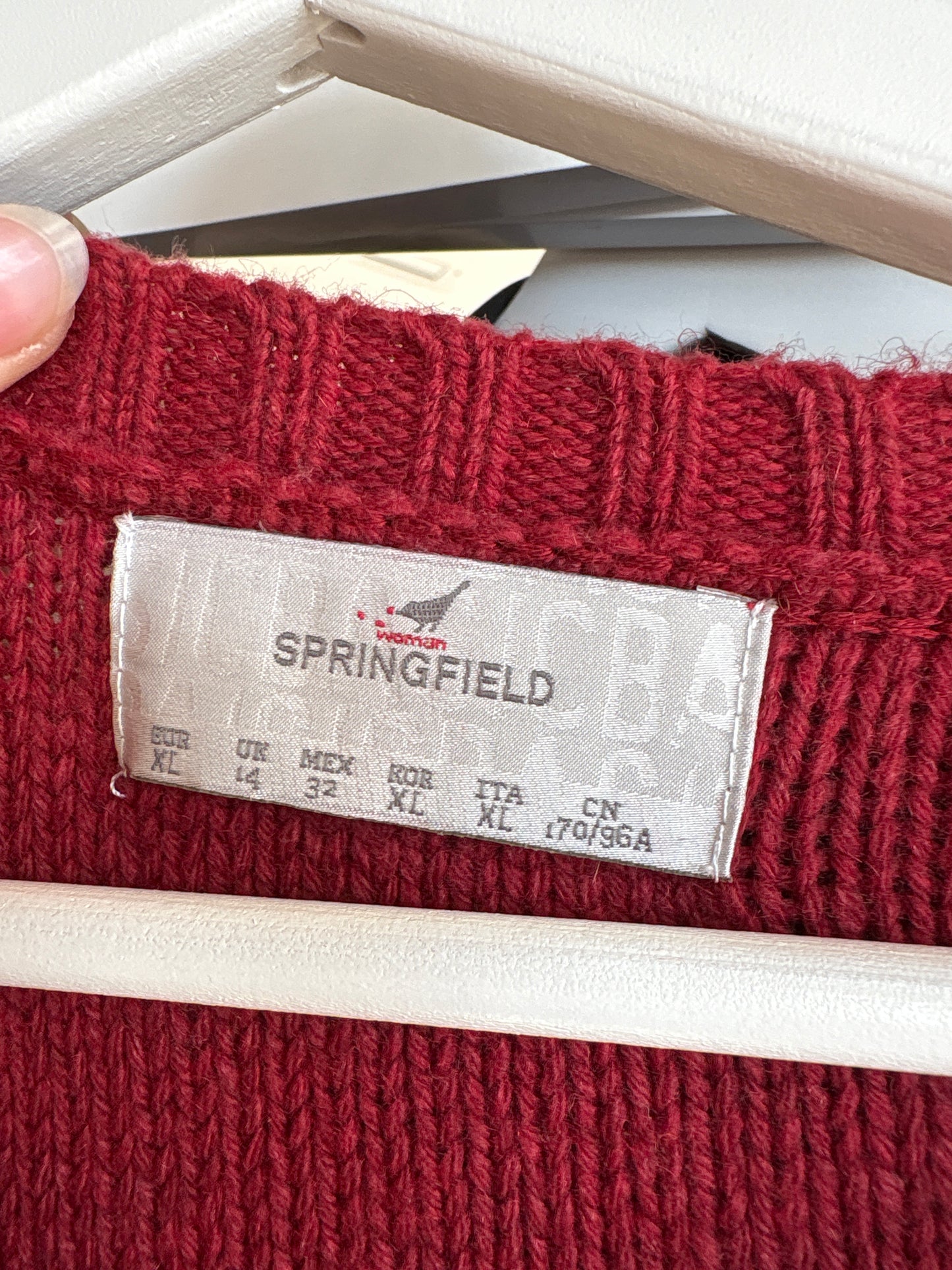 Cardigan texturat de gramaj mare din lana extrafina blush red